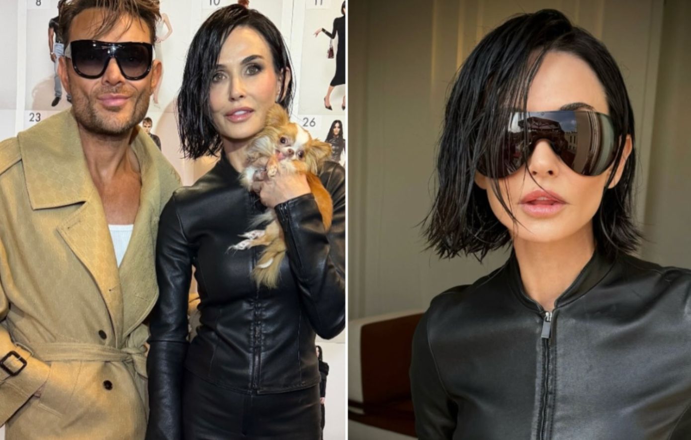 Ντέμι Μουρ: Το τολμηρό καρέ του Δημήτρη Γιαννέτου και το leather look στο σόου του οίκου Gucci στο Μιλάνο