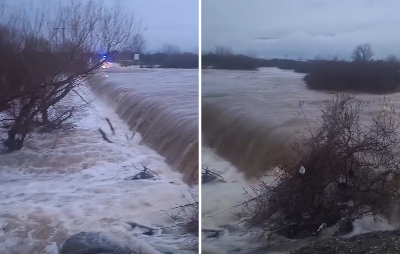 Οδηγός παρασύρθηκε από χείμαρρο προσπαθώντας να διασχίσει ιρλανδική διάβαση στην Κομοτηνή &#8211; Δείτε βίντεο