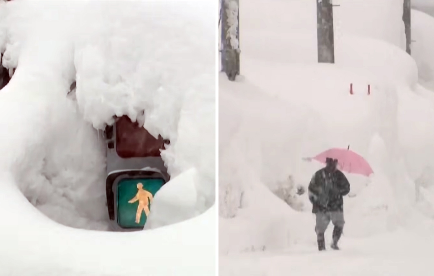 Έως και 4,5 μέτρα χιονιού σε περιοχές της Ιαπωνίας – Γυναίκα βρέθηκε θαμμένη στο χιόνι μπροστά στο σπίτι της