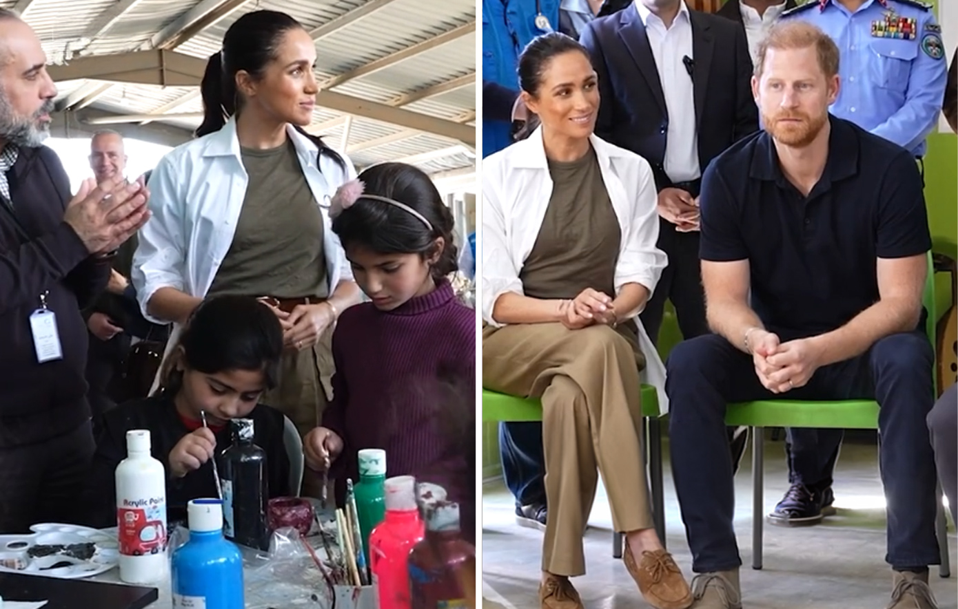 Ο πρίγκιπας Χάρι και η σύζυγός του Μέγκαν επισκέφθηκαν στην Ιορδανία, παιδιά πρόσφυγες από τη Συρία και τη Γάζα