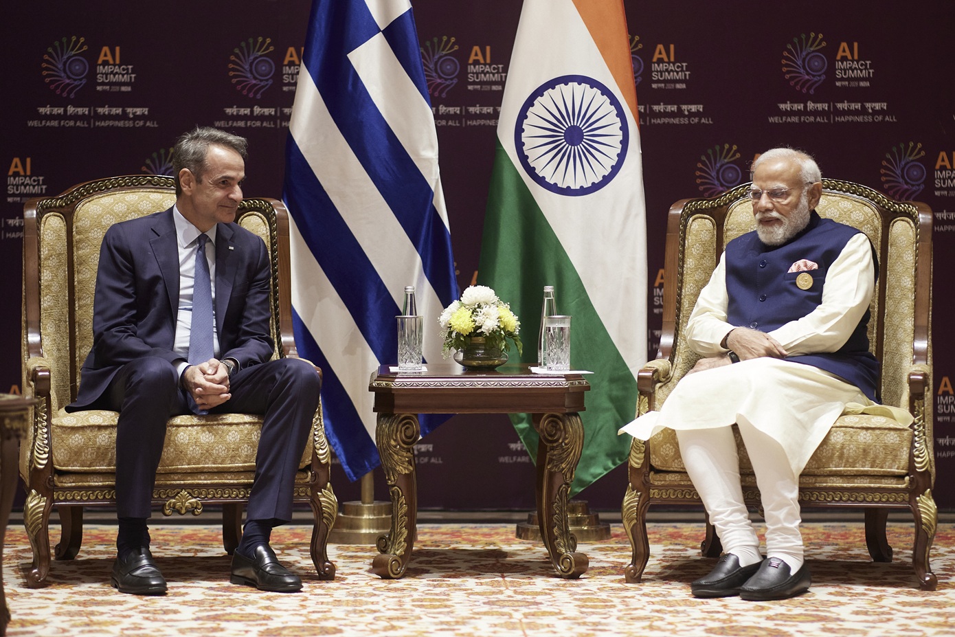 «Εξαιρετική» χαρακτήρισε τη συνάντηση με τον Κυριάκο Μητσοτάκη ο Ναρέντρα Μόντι