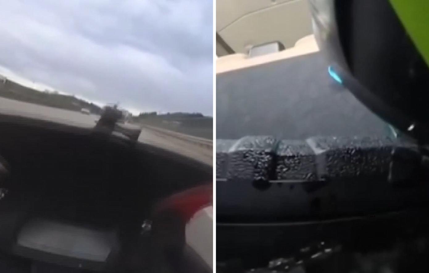 Μοτοσικλετιστής που έτρεχε με 113 χλμ/ώρα χτύπησε σε βανάκι και εκσφενδονίστηκε μέσα στην καμπίνα του οχήματος