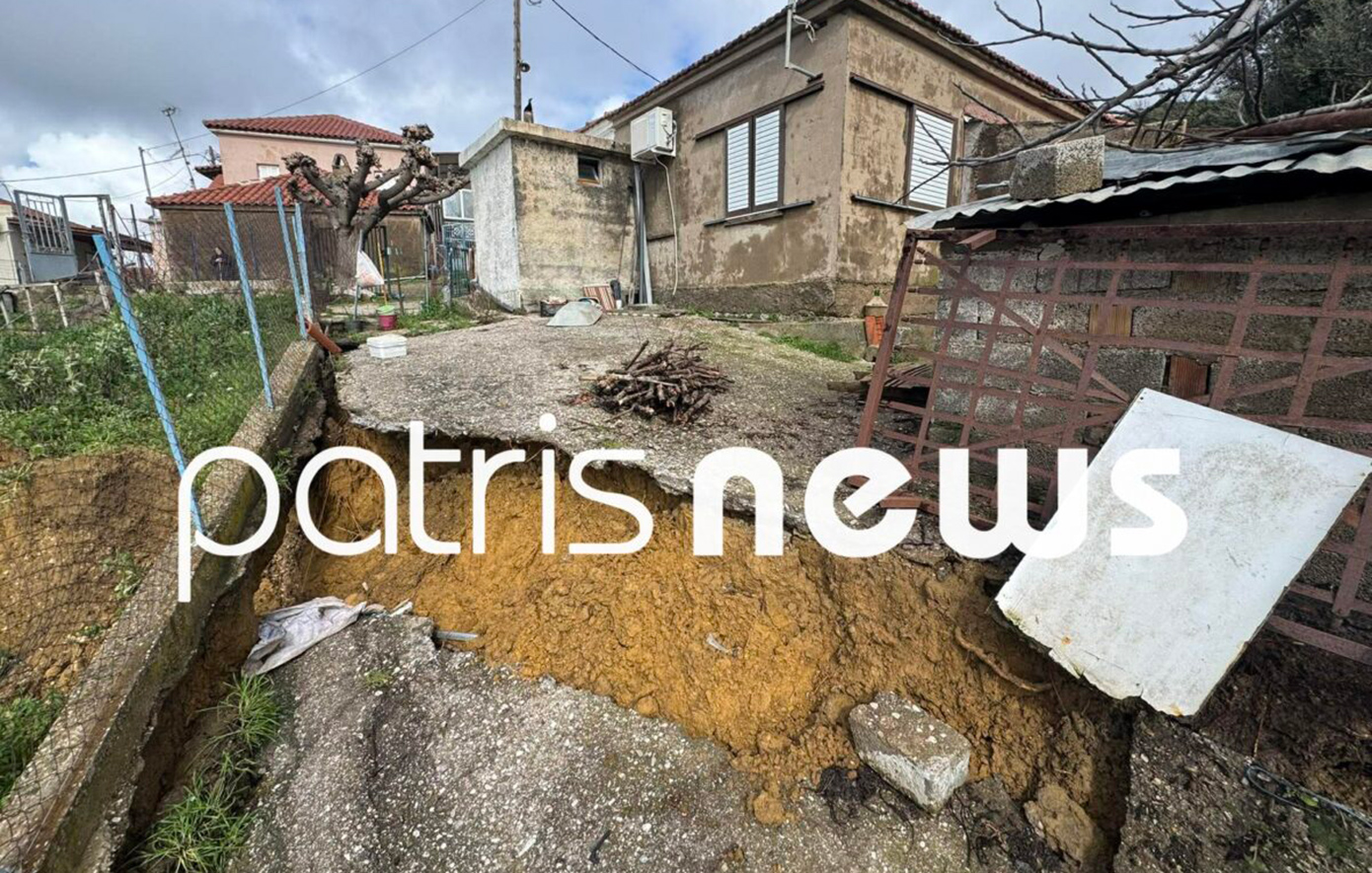 Σάρωσε η κακοκαιρία στην Ηλεία: Αποκλεισμένοι έξι οικισμοί από τις καθιζήσεις &#8211; Ρωγμές σε δρόμους και σπίτια