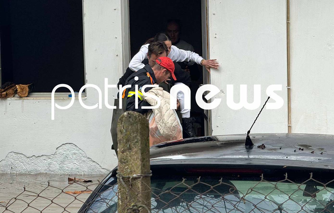 Έσπασε η γέφυρα του Ενιπέα στον Πύργο – Απεγκλώβισαν οικογένεια από πλημμυρισμένο σπίτι