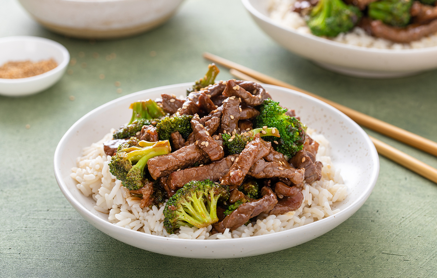 Μοσχάρι stir-fry με σόγια και λαχανικά