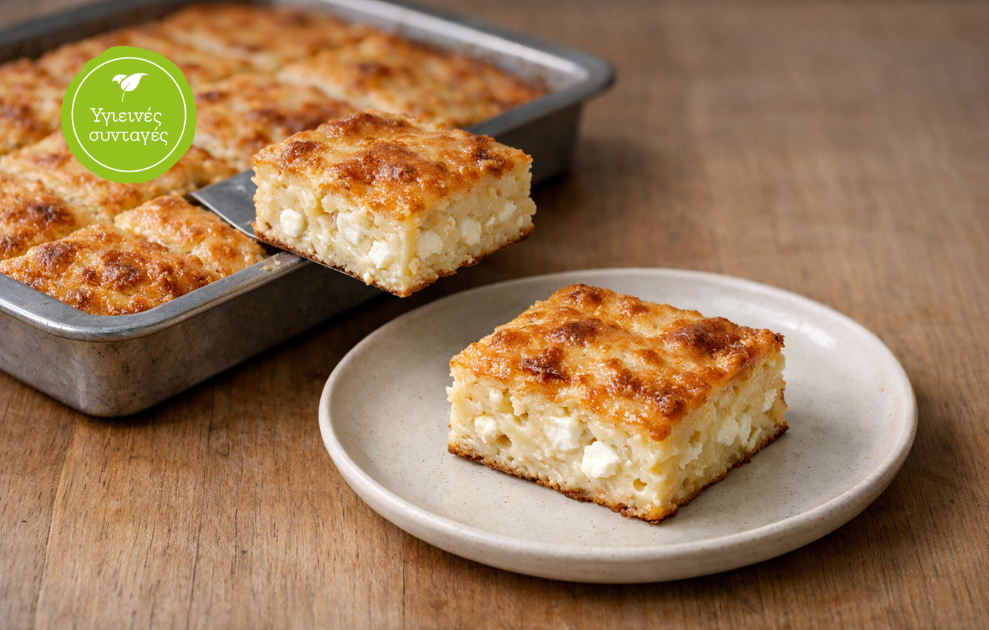 Αλμυρή γαλατόπιτα χωρίς φύλλο