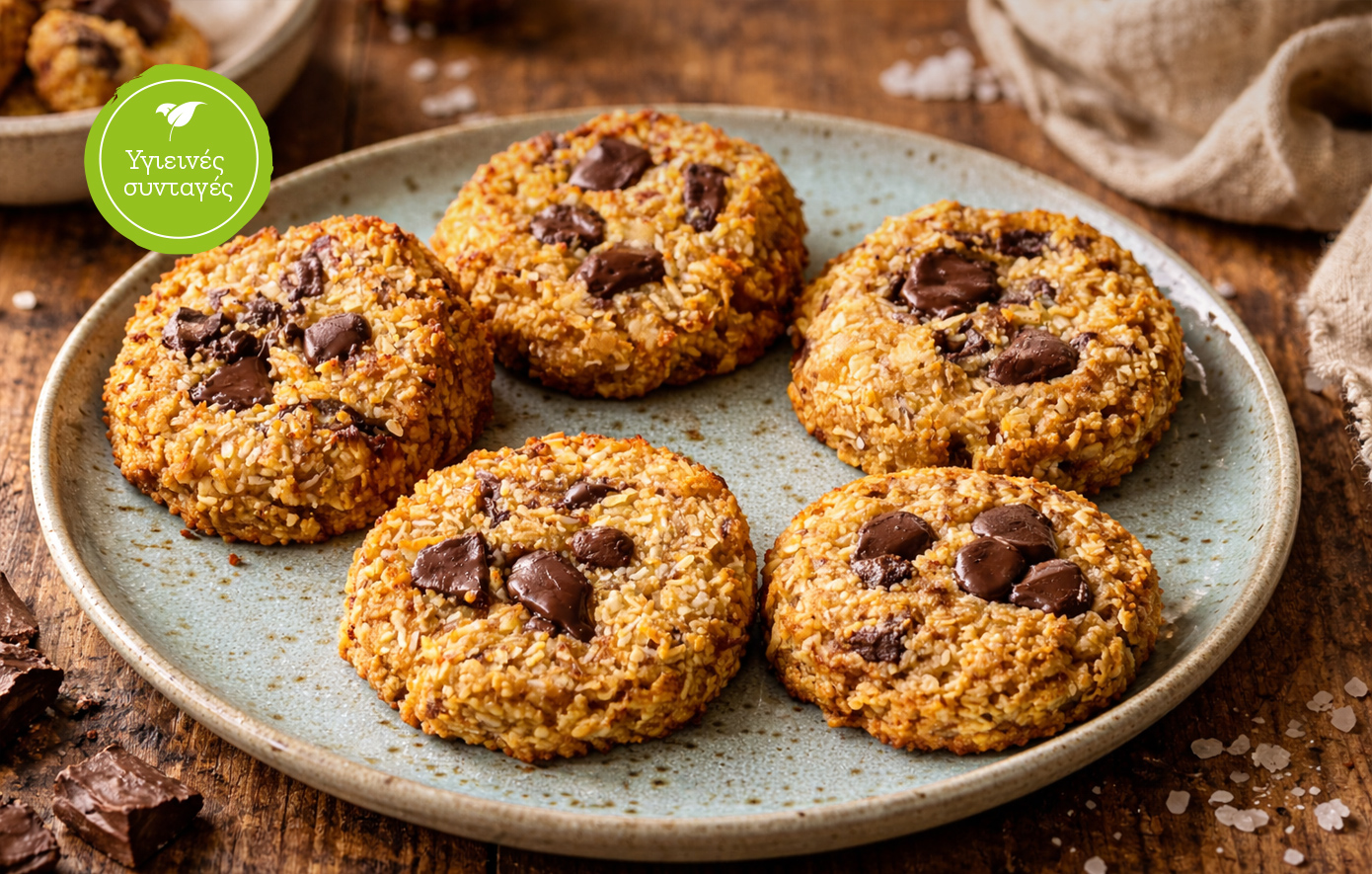 Μπισκότα καρύδας με 4 υλικά