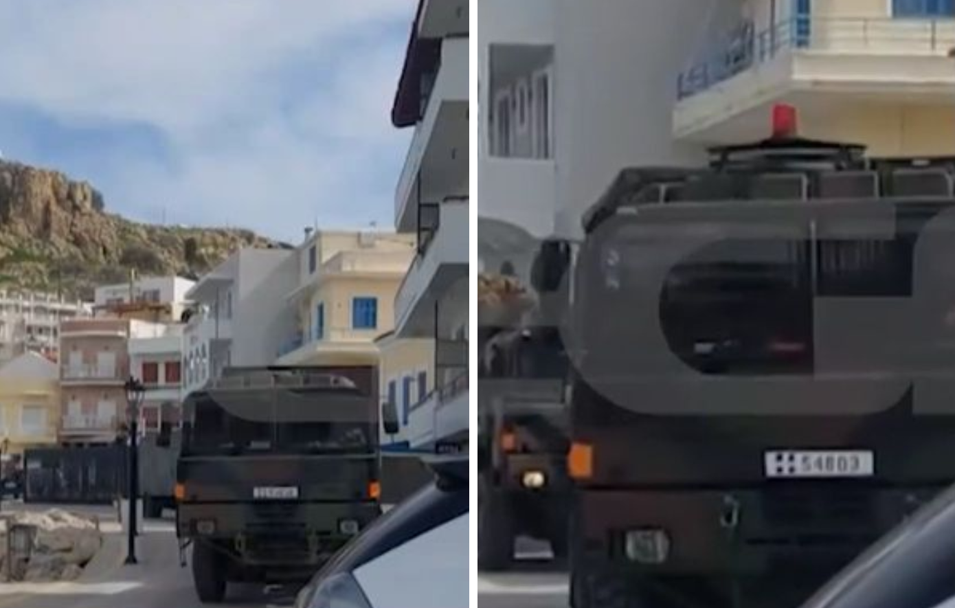 Κάρπαθος: Νέο βίντεο με την μεταφορά των Patriot – Η πορεία τους μέσα από τους στενούς δρόμους του νησιού