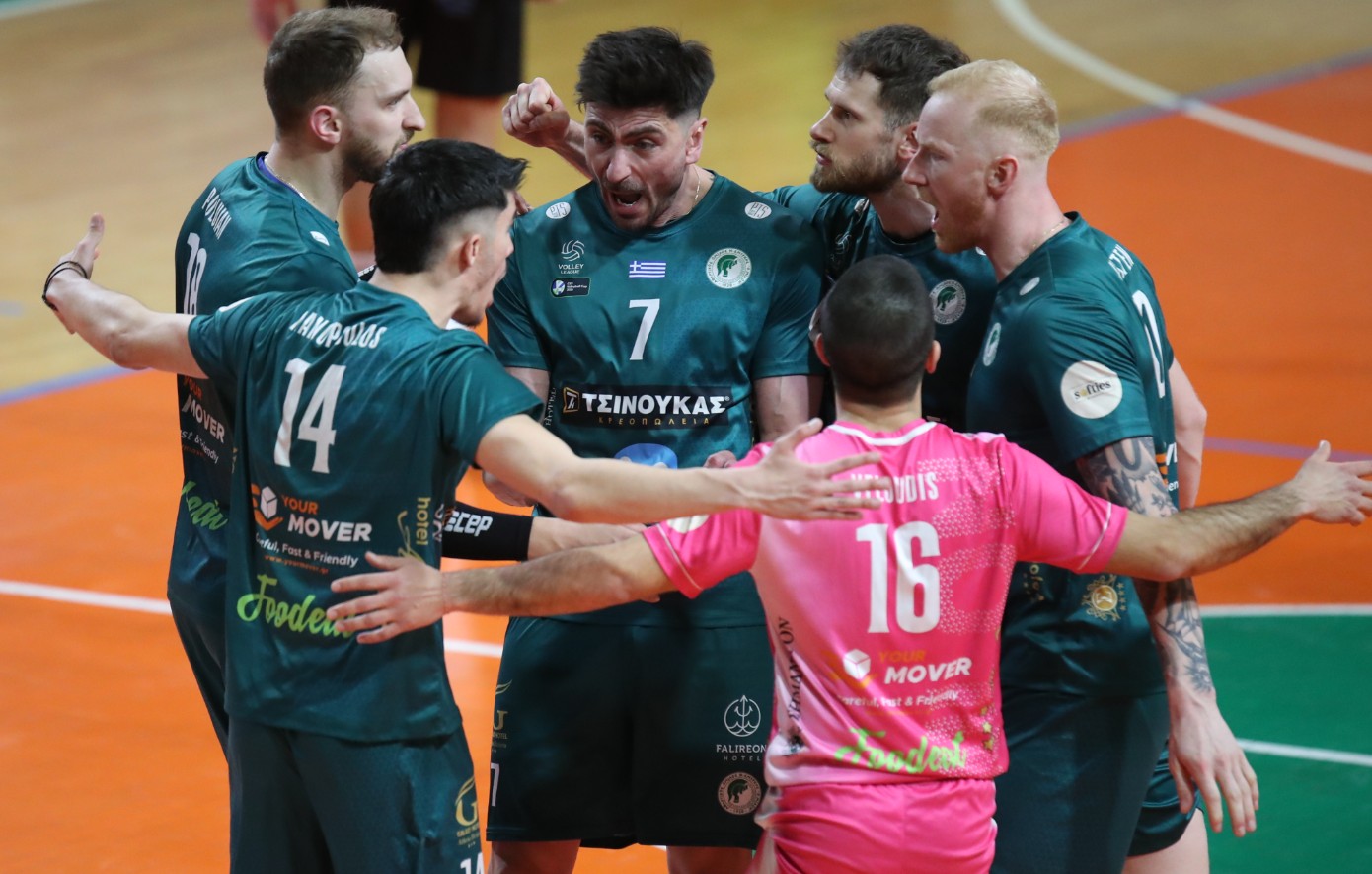 Volley League: Ο Μίλωνας έκανε εύκολα το 1-0 επί του ΠΑΟΚ στους ημιτελικούς