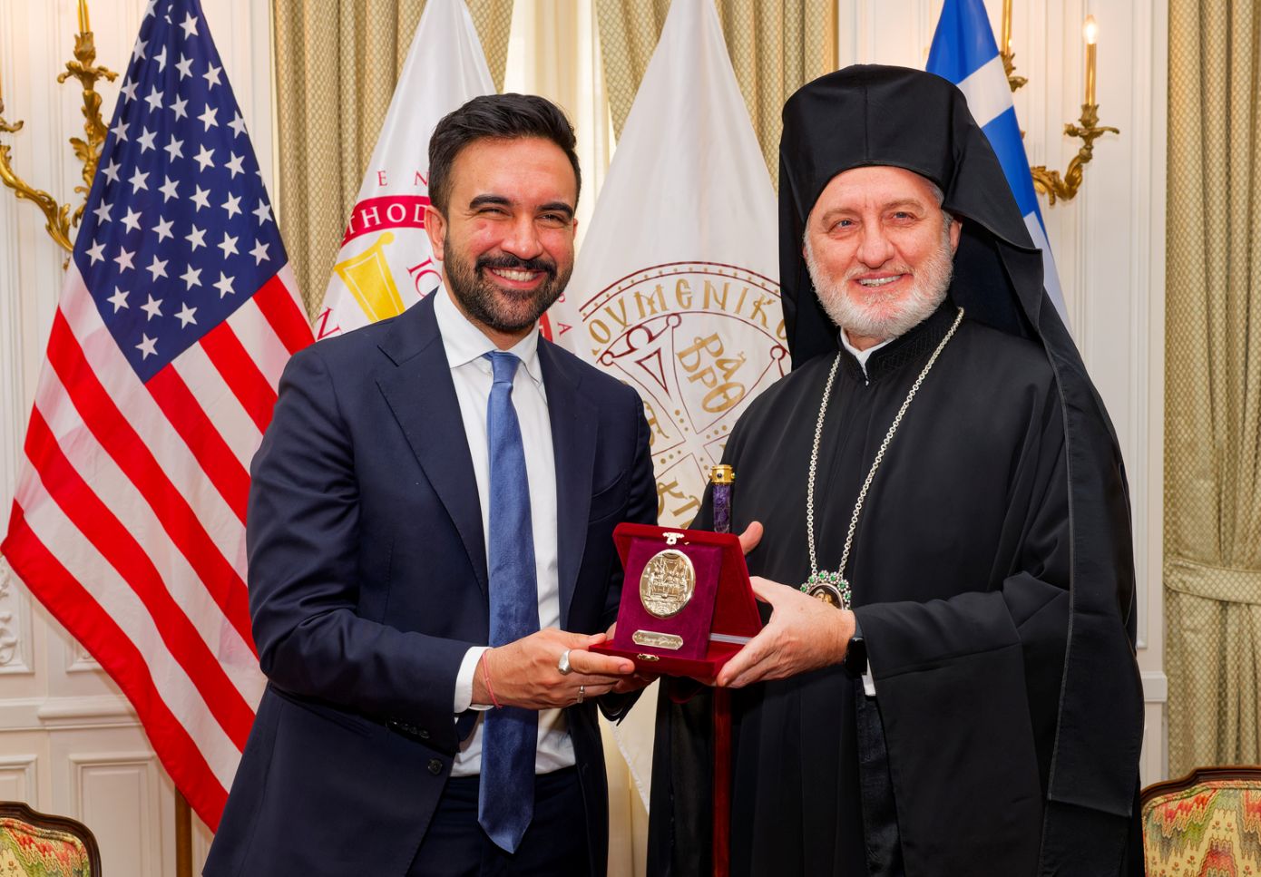 Πρώτη επίσκεψη Μαμντάνι στην Αρχιεπισκοπή Αμερικής &#8211; Συνάντηση με τον Αρχιεπίσκοπο Ελπιδοφόρο