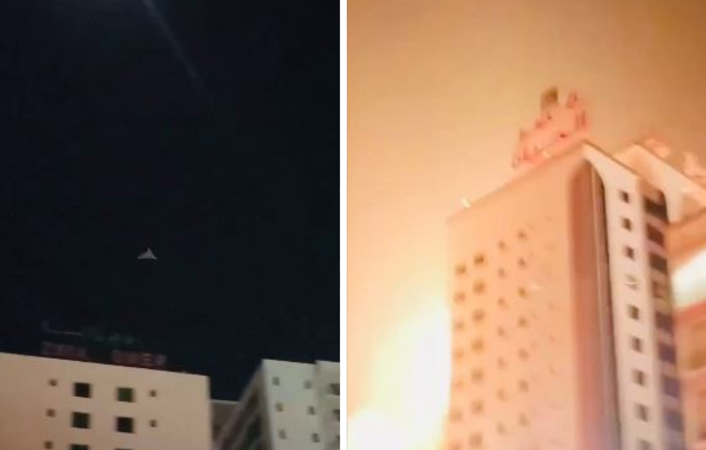 Βίντεο με ιρανικό drone Shahed να πέφτει πάνω σε ουρανοξύστη στο Μπαχρέιν