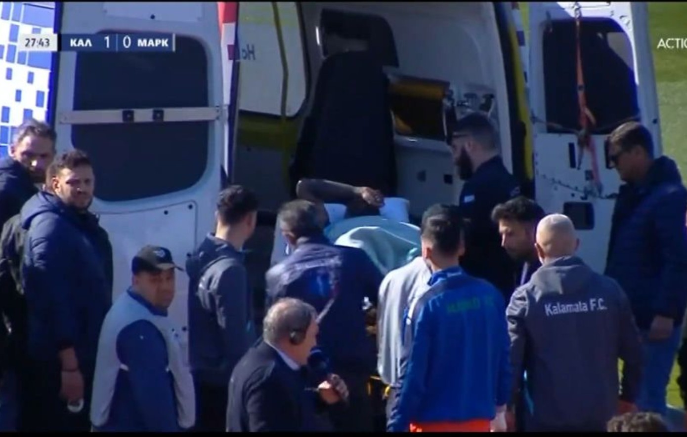 Καλαμάτα &#8211; Μαρκό: Ο Σεμπά έπεσε στο έδαφος και αποχώρησε με φορείο