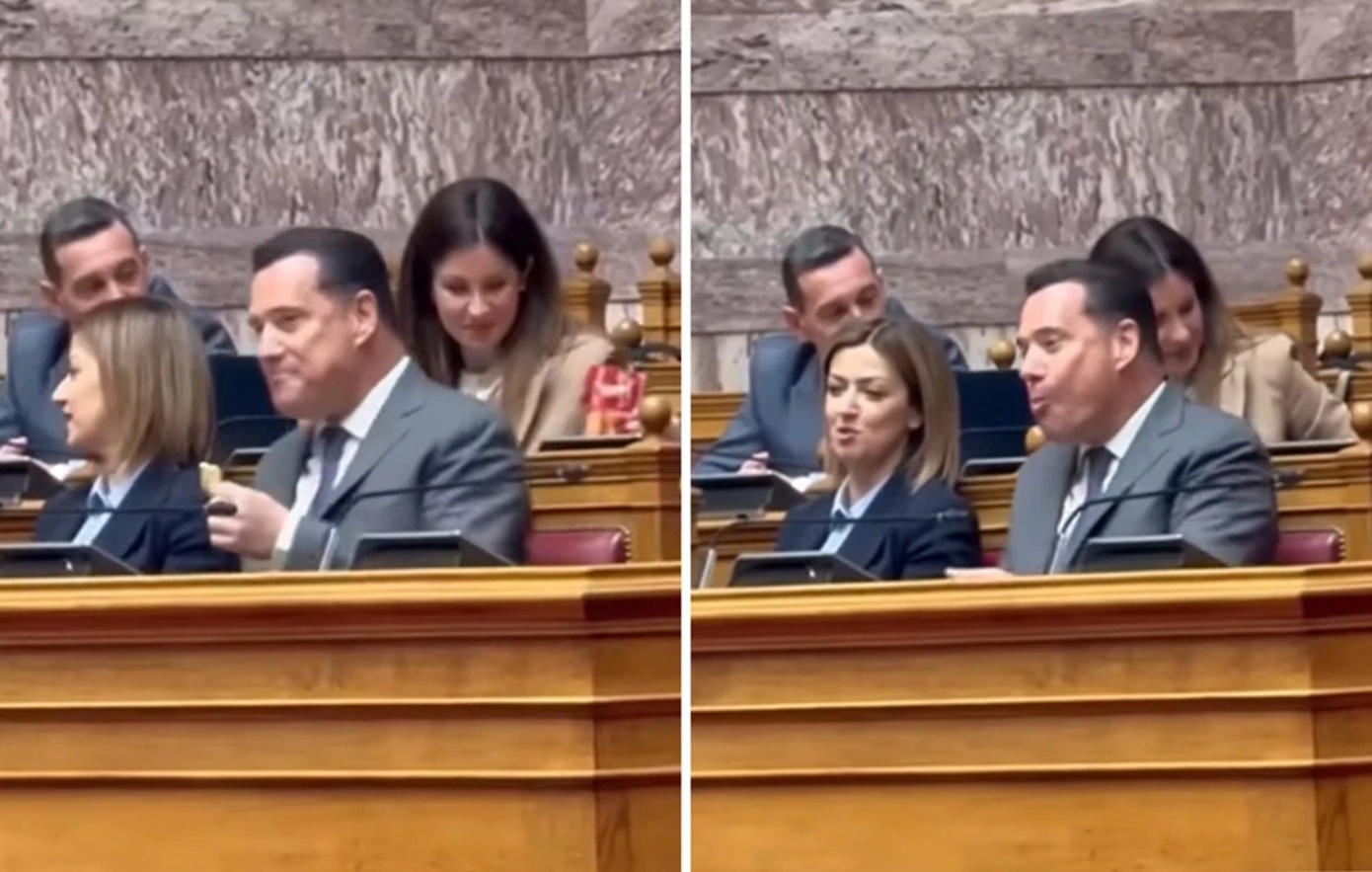 Γεωργιάδης για το επεισόδιο με το κράκερ και την Κωνσταντοπούλου: «Δεν είχα φάει τίποτα όλη μέρα και τη βλέπω να με τραβάει βίντεο»