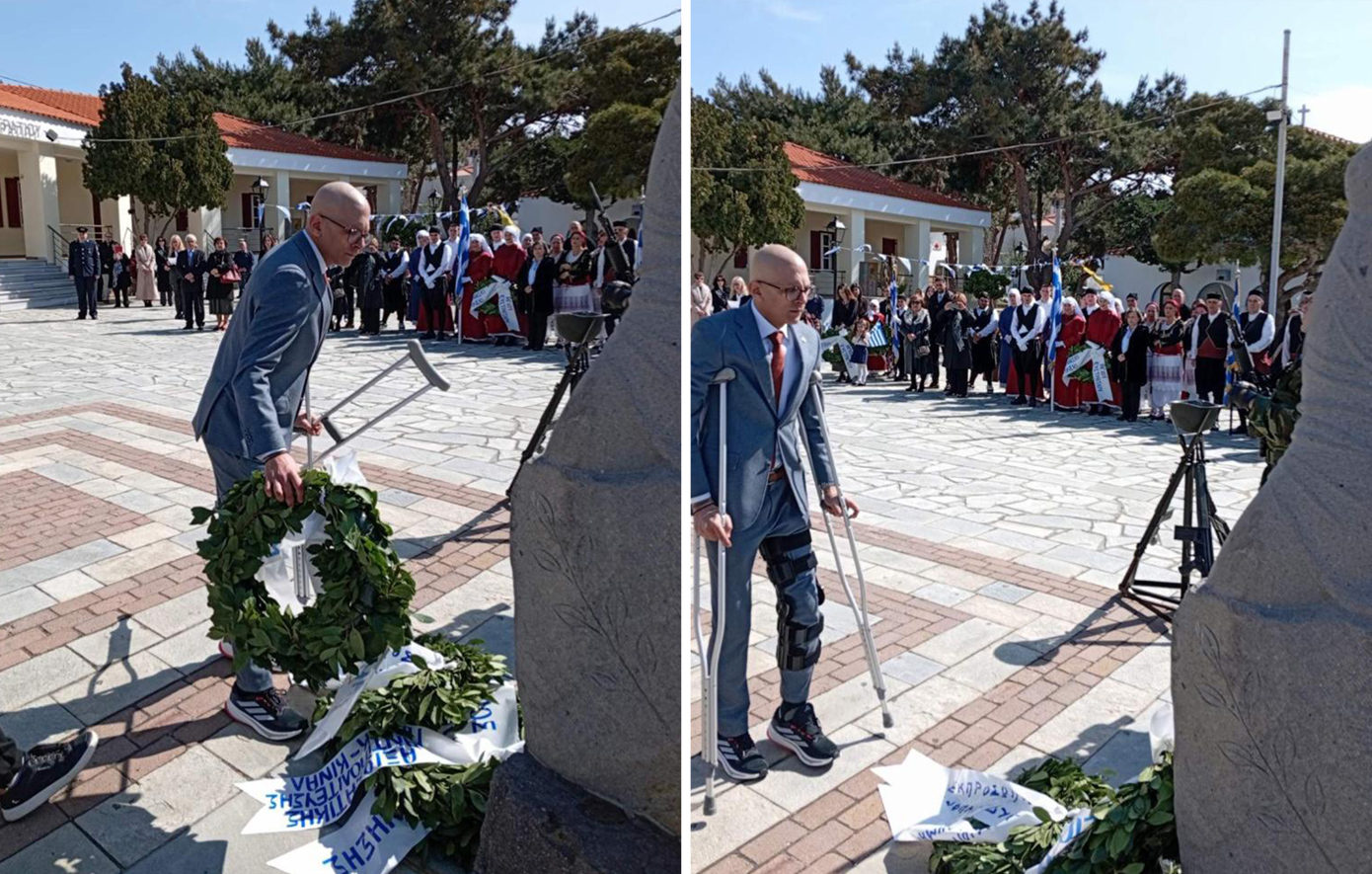 Συγκίνηση στον Άγιο Ευστράτιο: Η πρώτη δημόσια εμφάνιση του δημάρχου μετά την επέμβαση αφαίρεσης όγκου