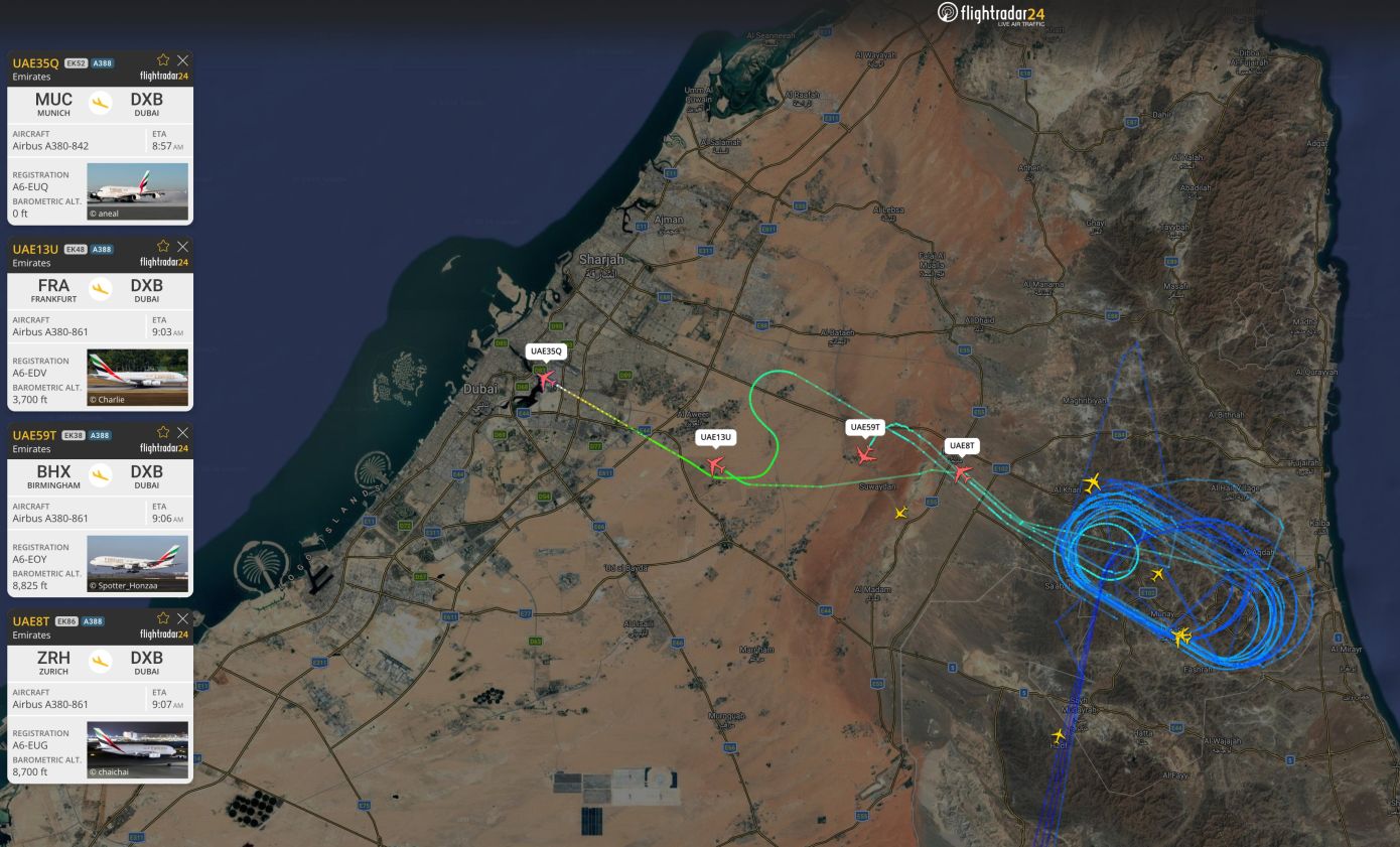 Η Emirates ανακοίνωσε ότι αναστέλλονται όλες οι πτήσεις προς και από το Ντουμπάι &#8211; Επιχείρηση αναχαίτισης πάνω από το αεροδρόμιο