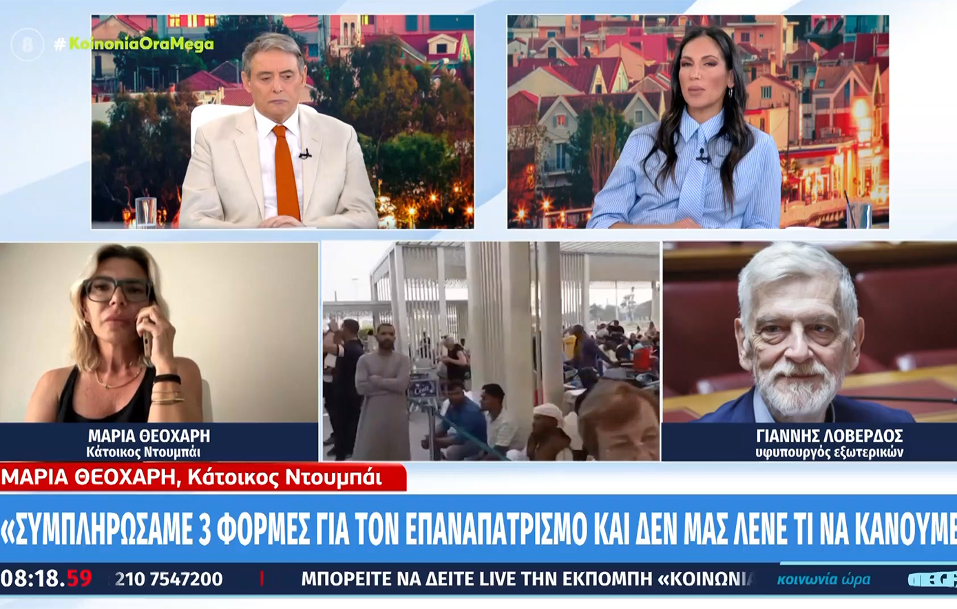 Γιάννης Λοβέρδος για Έλληνες που έχουν εγκλωβιστεί στο Ντουμπάι: «Προτεραιότητα ο επαναπατρισμός τους, υπάρχει σχέδιο για τη στήριξή τους»