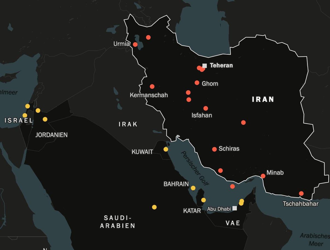 Στόχος ιρανικών επιθέσεων έγιναν βάσεις σε Ιορδανία και βόρειο Ιράκ όπου υπάρχουν γερμανικές δυνάμεις