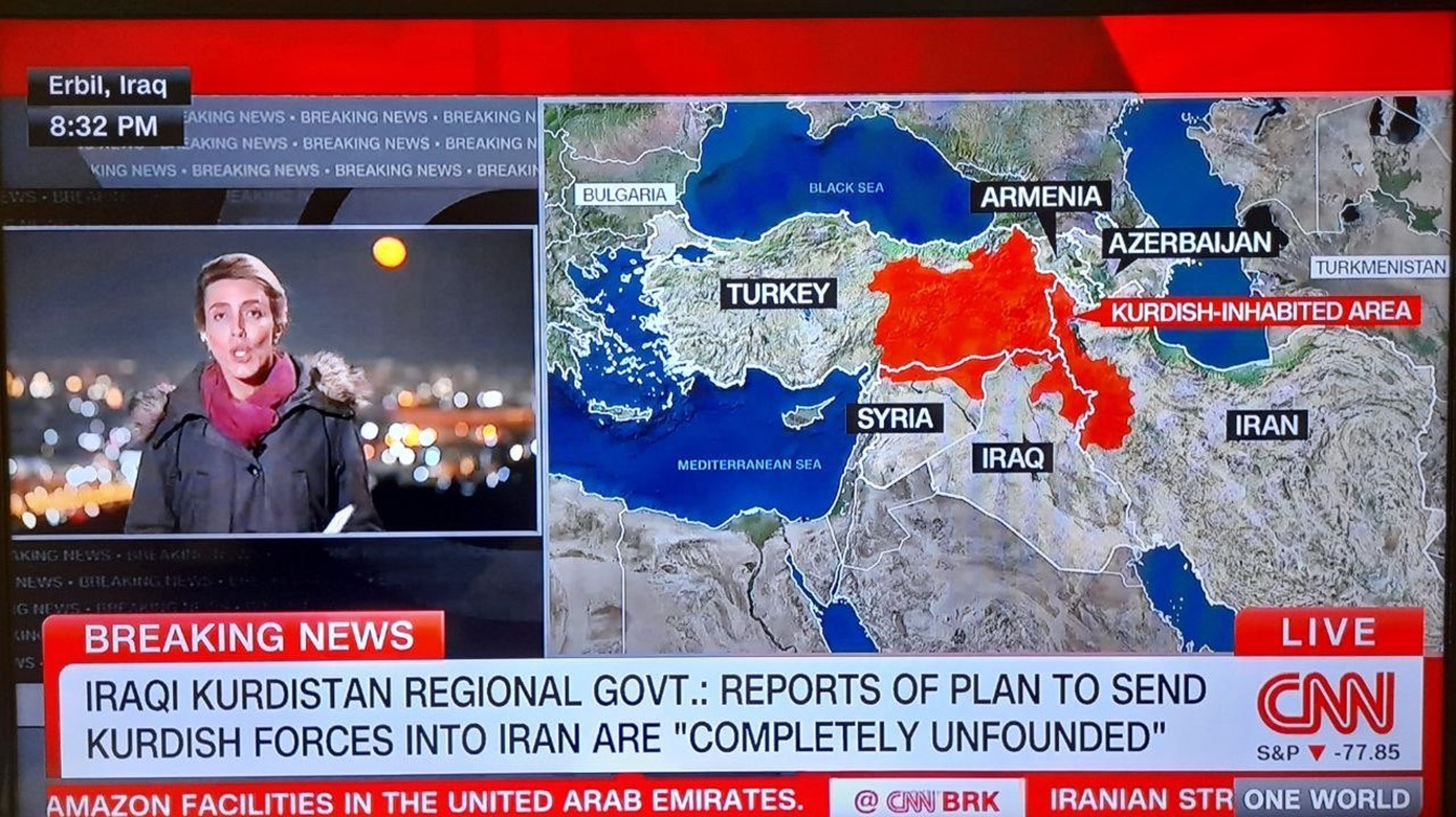 «Τρελάθηκαν» οι Τούρκοι με τον χάρτη του Κουρδιστάν στο CNN – Σφοδρές αντιδράσεις από την Άγκυρα