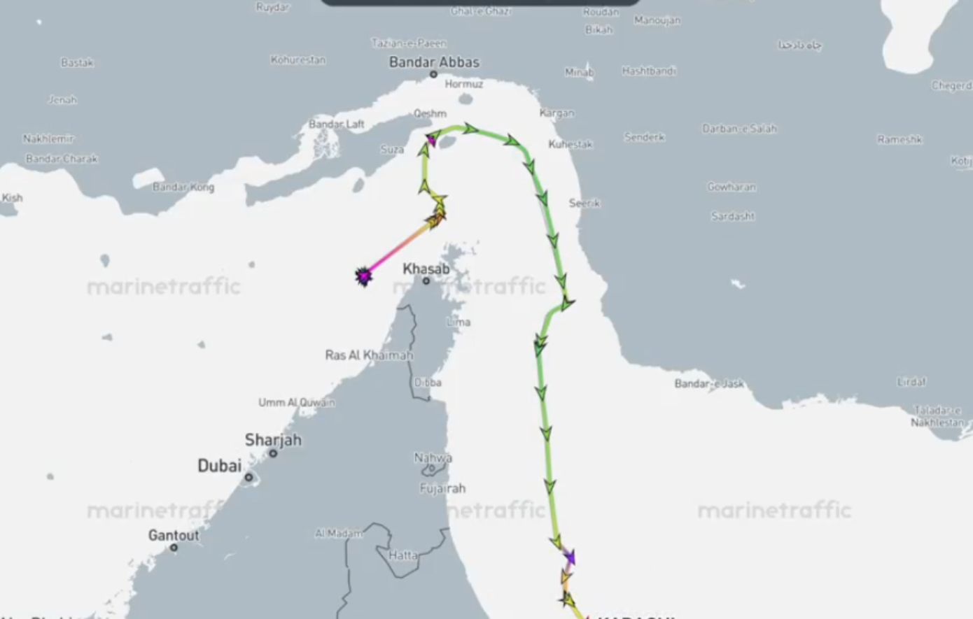 Πετρελαιοφόρο διέπλευσε τα Στενά του Ορμούζ χωρίς να απενεργοποιήσει το σύστημα εντοπισμού του