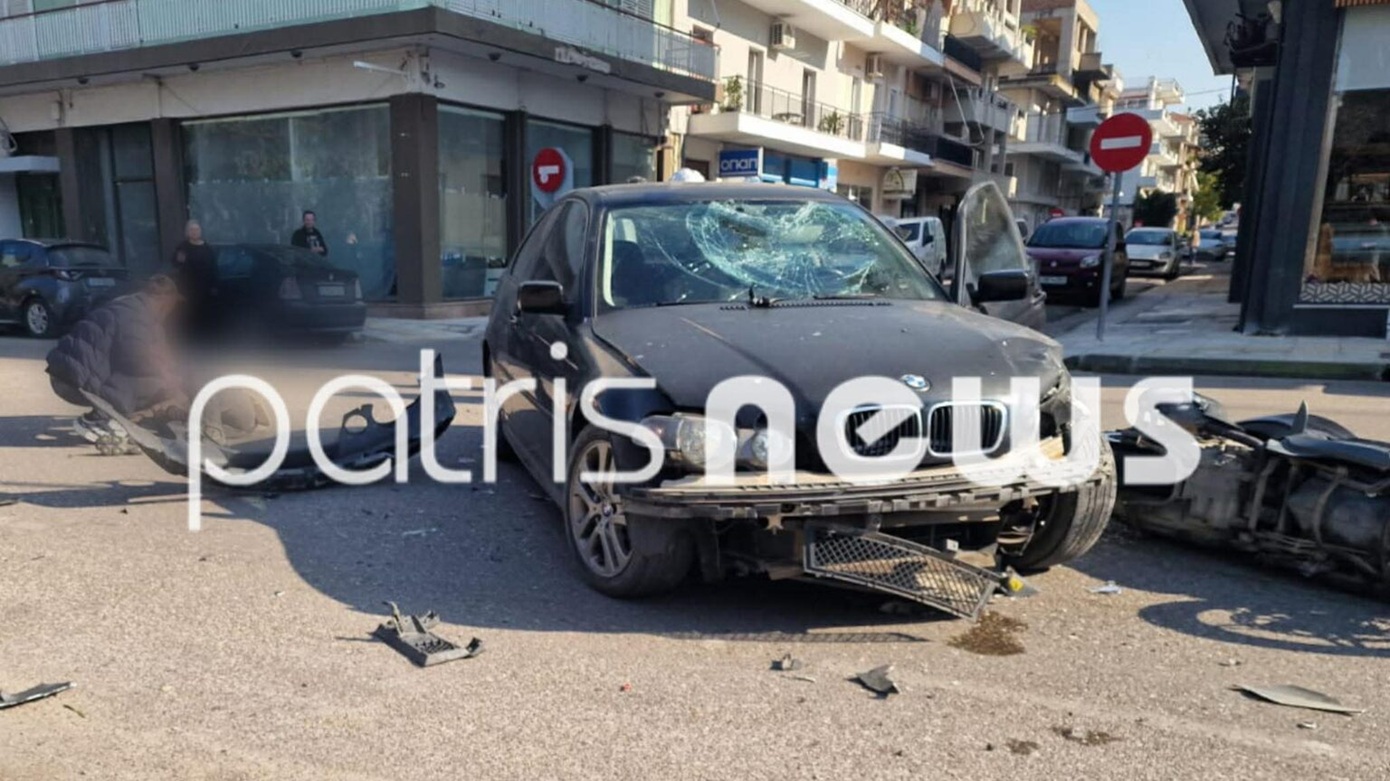 Σοβαρό τροχαίο στον Πύργο: Μοτοσικλετιστής «καρφώθηκε» σε αυτοκίνητο &#8211; Στο νοσοκομείο ο δικυκλιστής