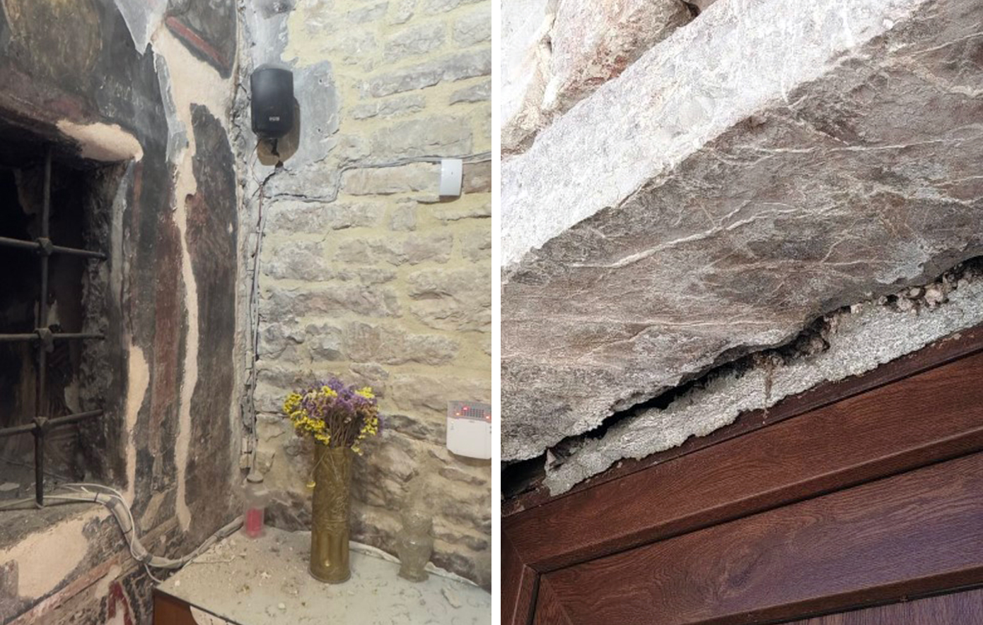 Σοβαρές ζημιές από τον σεισμό στη Μονή Παναγιάς Σπηλιάς στη Στεφανιάδας της Αργιθέας &#8211; Άνοιξε στα δύο το καθολικό