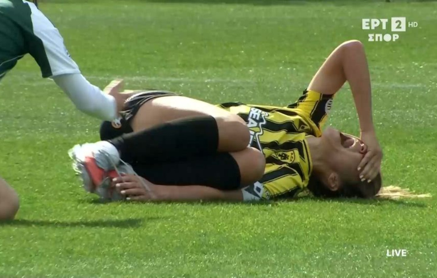 Παναθηναϊκός &#8211; ΑΕΚ: Ούρλιαζε από τον πόνο η Στεφάνου, στο νοσοκομείο μετά τον σοβαρό τραυματισμό