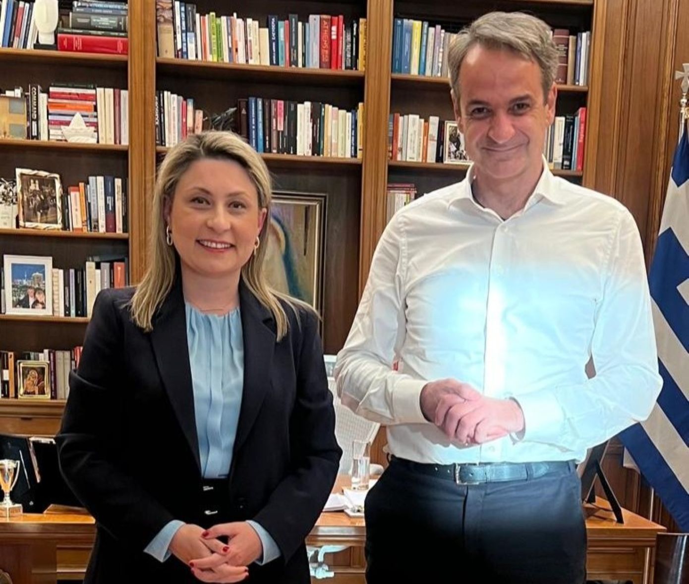 Η Χριστίνα Αλεξοπούλου συναντήθηκε με τον Κυριάκο Μητσοτάκη