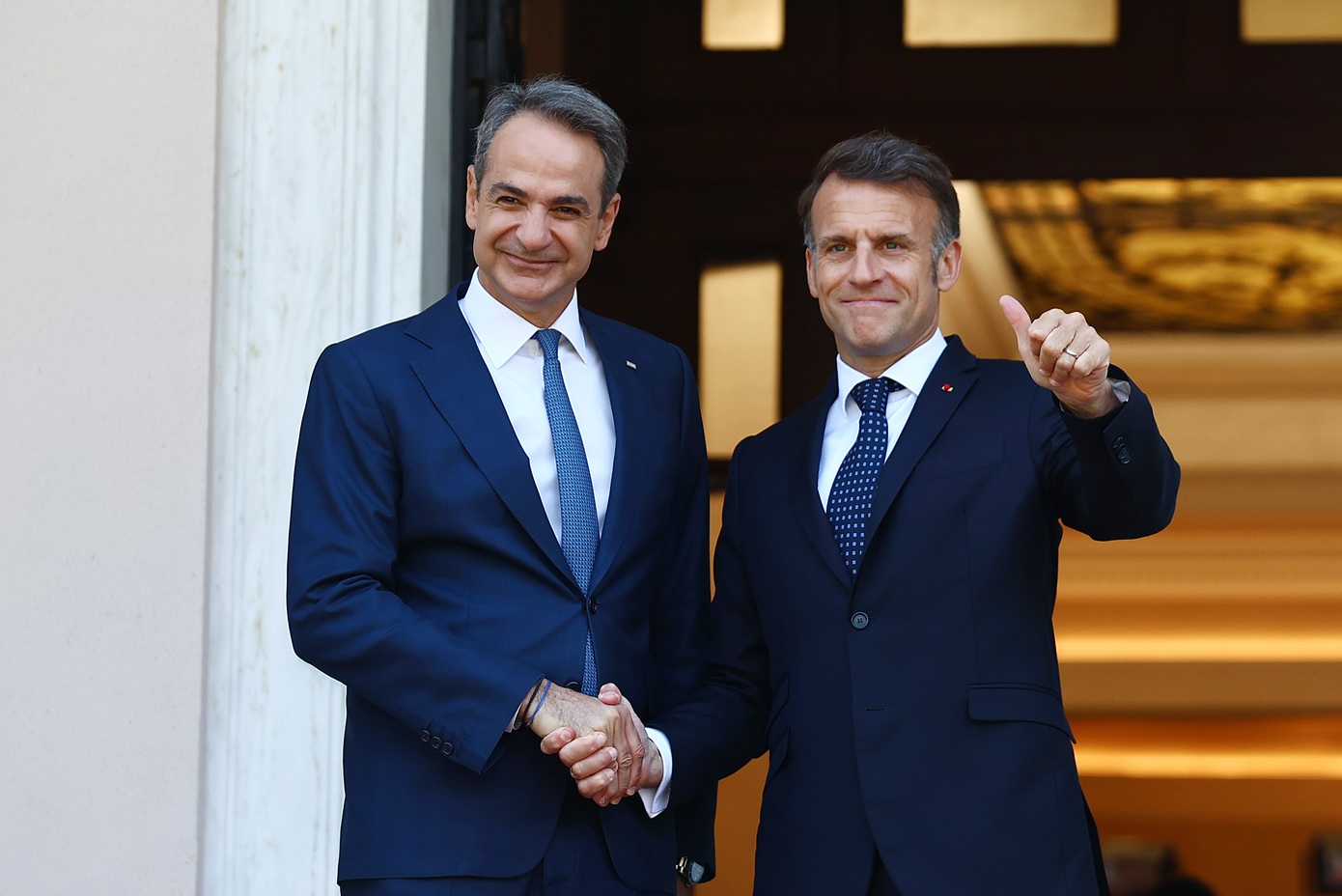 Στο Μαξίμου Μητσοτάκης και Μακρόν: «Αγαπητέ Κυριάκο, εξέφρασα μια αληθινή δέσμευση από τη Γαλλία &#8211; Μπορείτε να βασιστείτε πάνω μας»