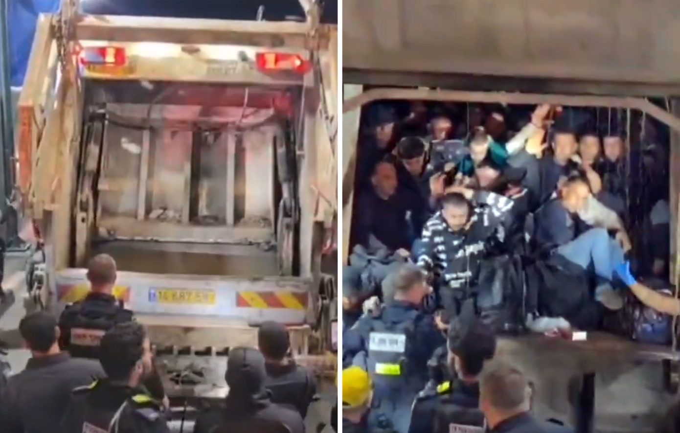 Αποτρόπαιο σκηνικό στο Ισραήλ: Προσπάθησαν να μεταφέρουν 68 Παλαιστίνιους μετανάστες στοιβαγμένους σε απορριμματοφόρο