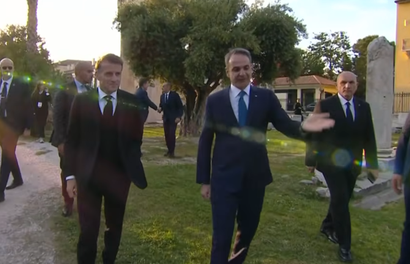 Στη Ρωμαϊκή Αγορά ο Μακρόν για τη συνάντηση με τον Μητσοτάκη