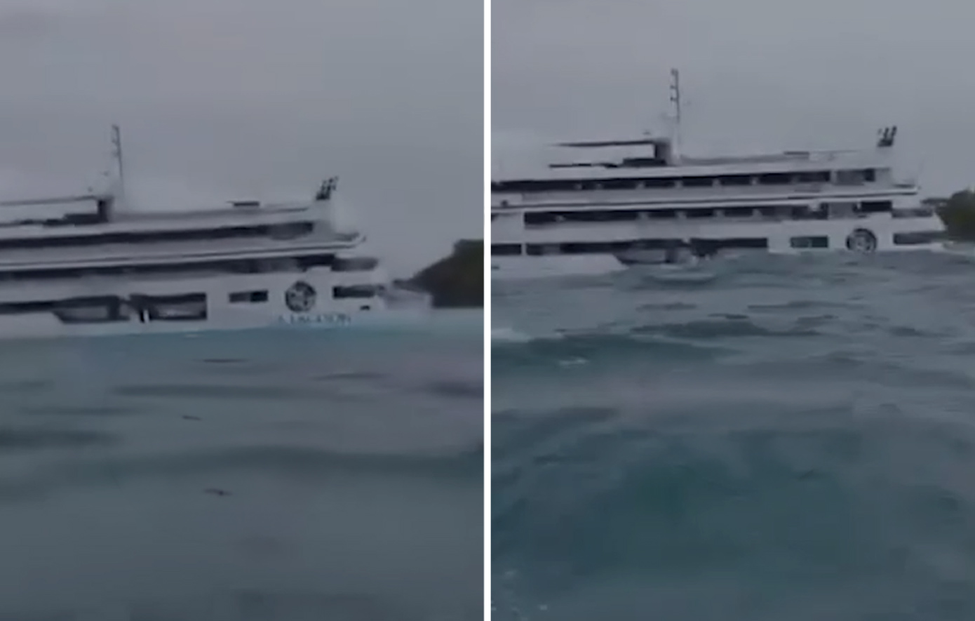 Επιχείρηση διάσωσης μετά από προσάραξη κρουαζιερόπλοιου, σε τροπικό νησί που έγινε διάσημο από χολιγουντιανή υπερπαραγωγή