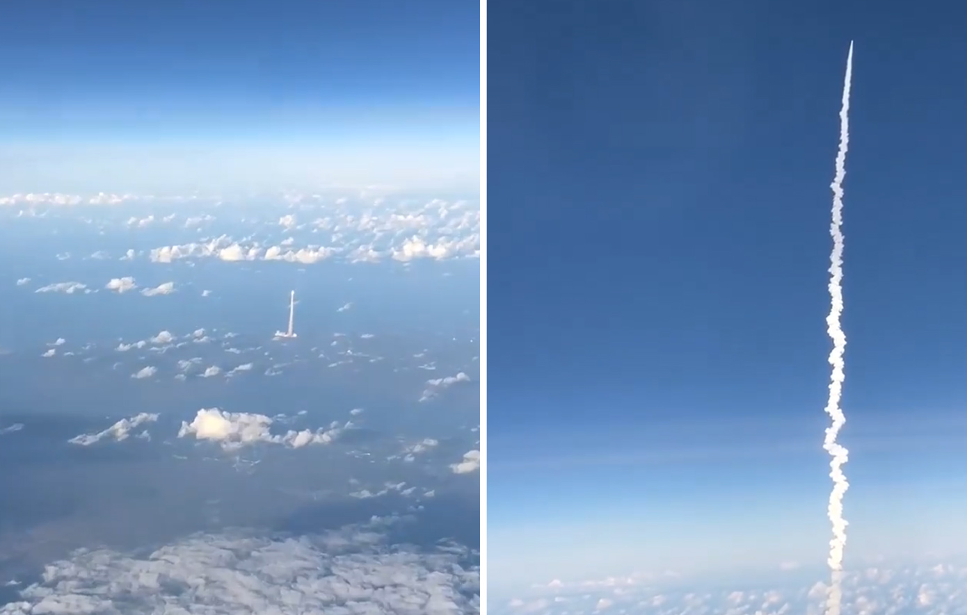 Εντυπωσιακό βίντεο &#8211; Επιβάτες αεροπλάνου βλέπουν τον πύραυλο Artemis ΙΙ να ταξιδεύει στη Σελήνη