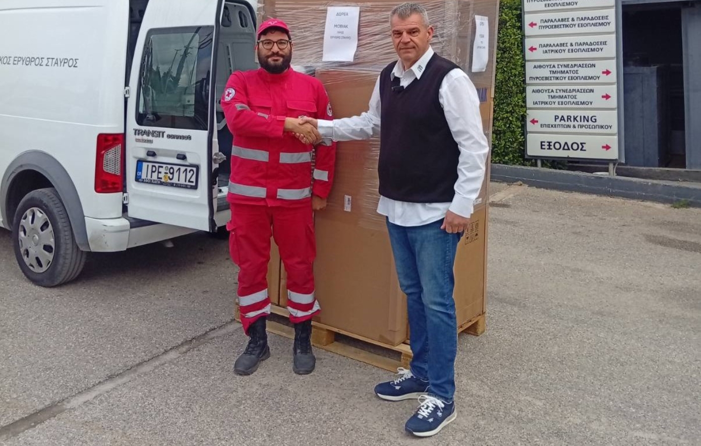 Ο Ελληνικός Ερυθρός Σταυρός έλαβε σημαντική χορηγία από τη MOBIAK για την ενίσχυση της επιχειρησιακής ετοιμότητας του Οργανισμού