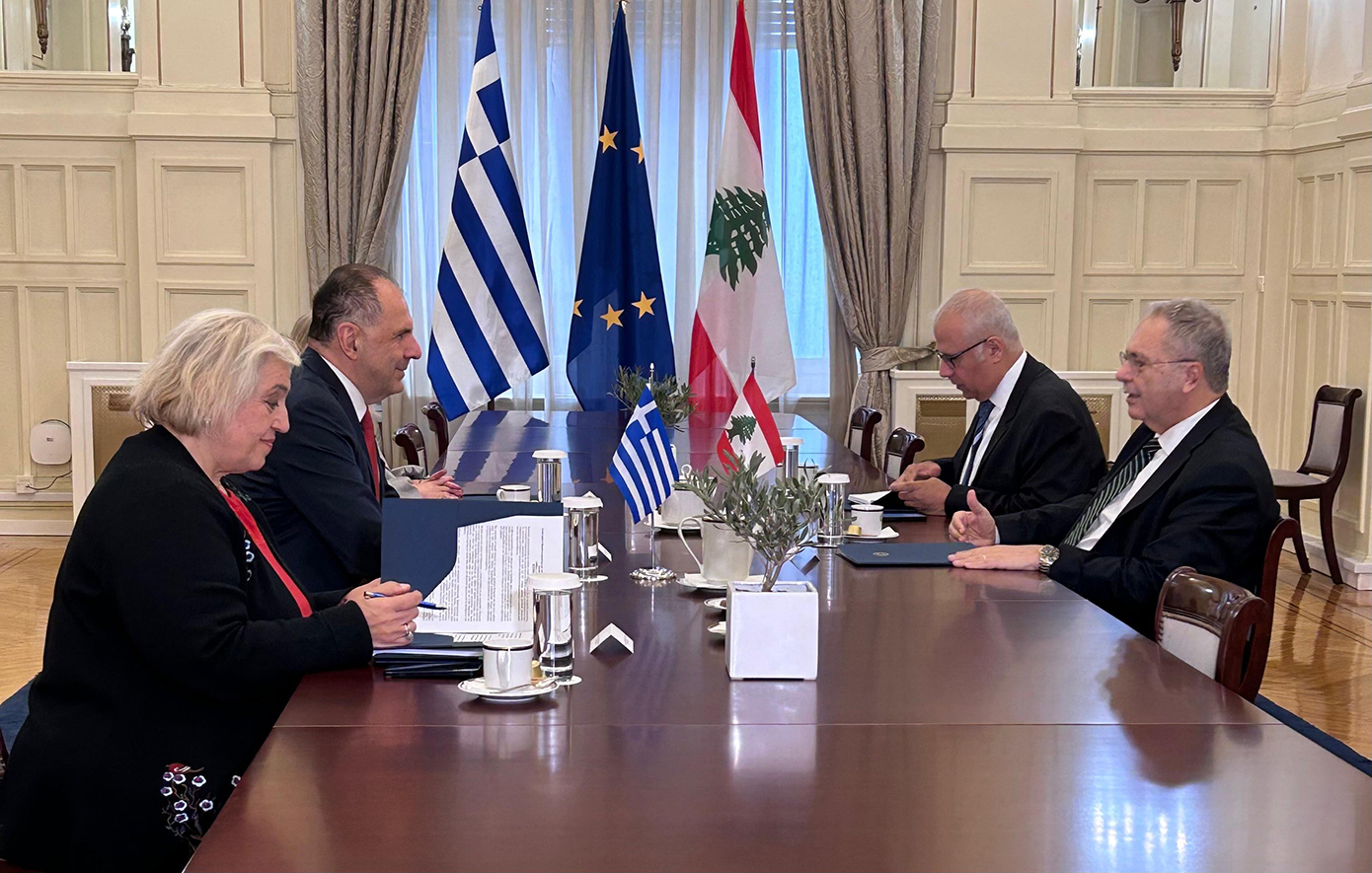 Συνάντηση του Γιώργου Γεραπετρίτη με τον αντιπρόεδρο του Λιβάνου