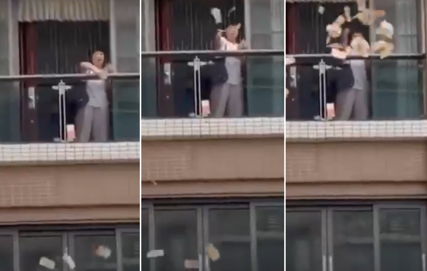 Κίνα: Γυναίκα πέταξε από το μπαλκόνι 160.000 δολάρια μετά από καβγά με τον σύζυγό της