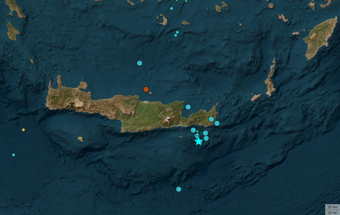Ισχυρός σεισμός στην Κρήτη &#8211; Κοντά στο Λασίθι το επίκεντρο
