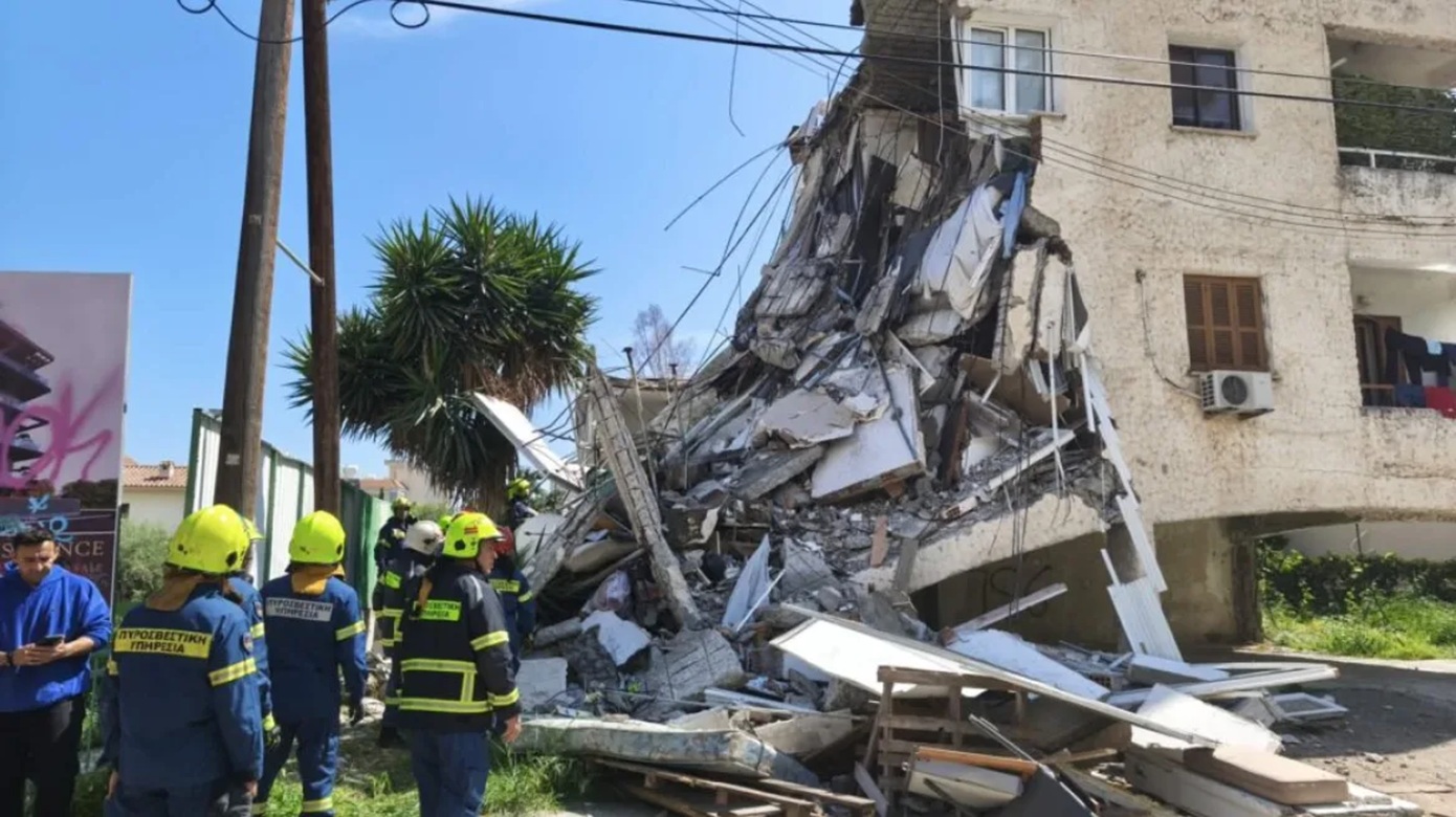 Κατέρρευσε τμήμα πολυκατοικίας στη Γερμασόγεια της Κύπρου &#8211; Τουλάχιστον τέσσερις τραυματίες