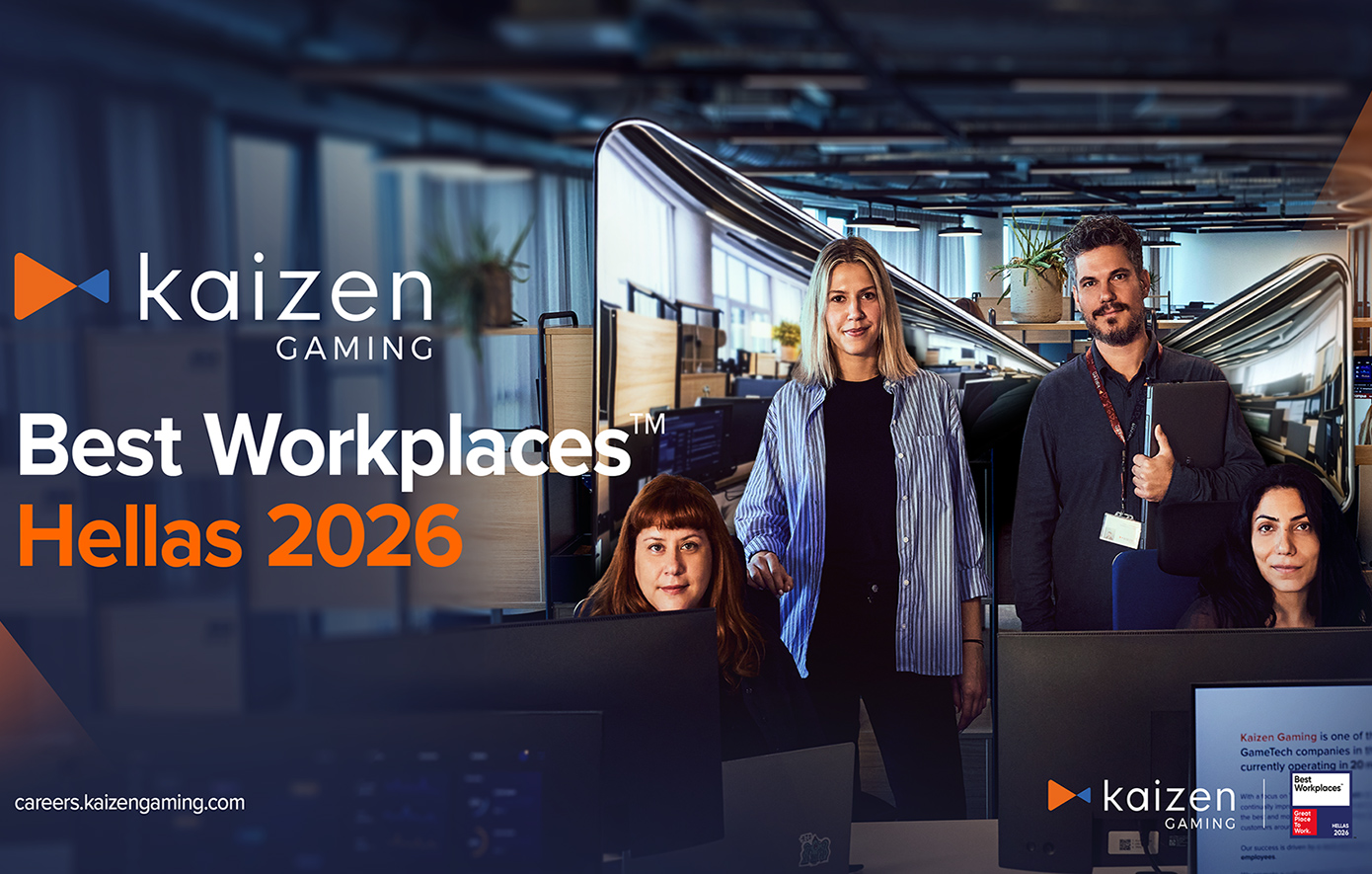 Για μία ακόμη χρονιά, η Kaizen Gaming ξεχωρίζει ως Best Workplaces™ Hellas