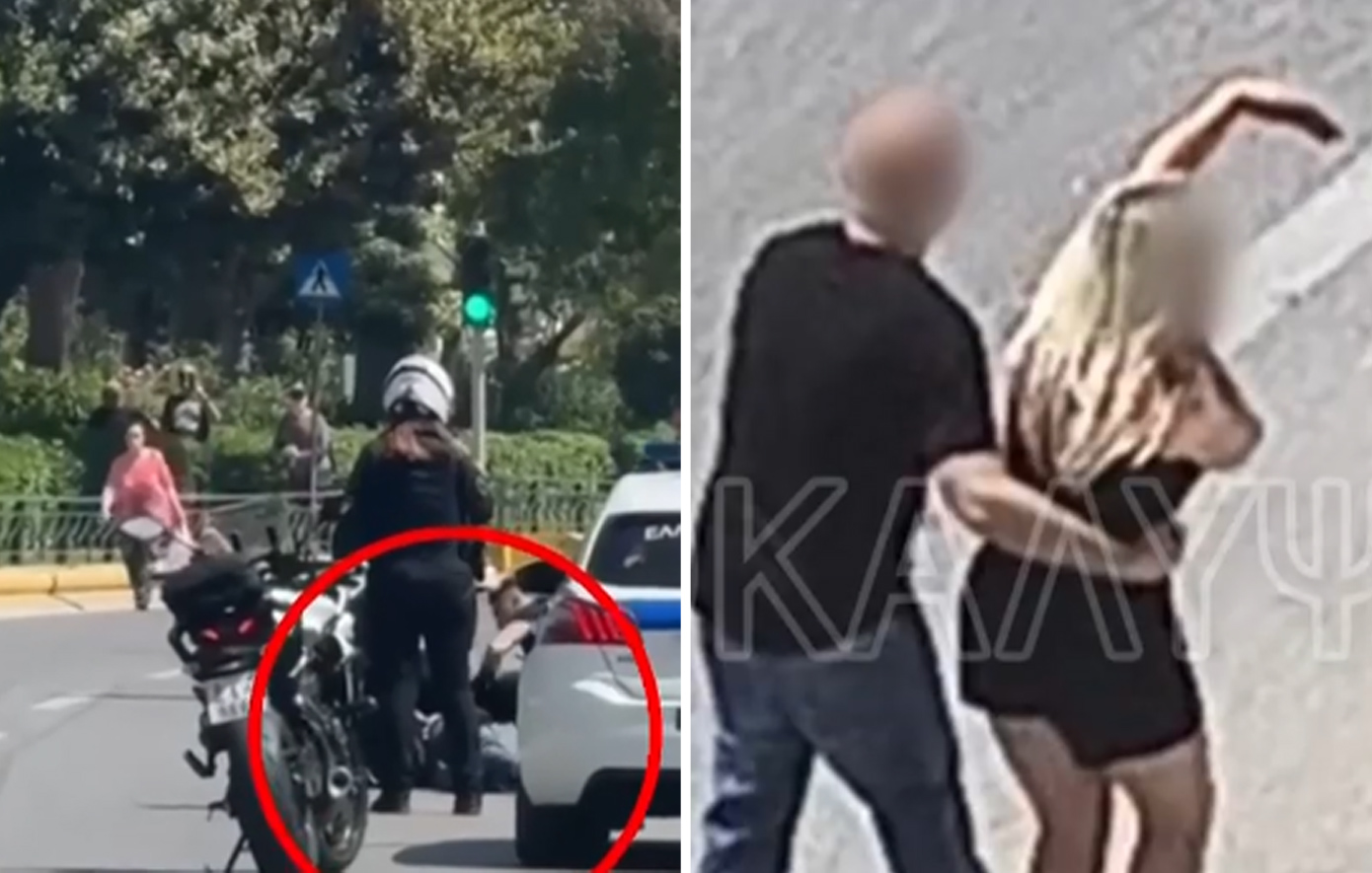 Πυροβολισμοί στην Καλλιθέα: Δείτε τη σύλληψη του πιστολέρο με το ούζι &#8211; Καρέ καρέ οι προσπάθειες της 43χρονης να ξεφύγει