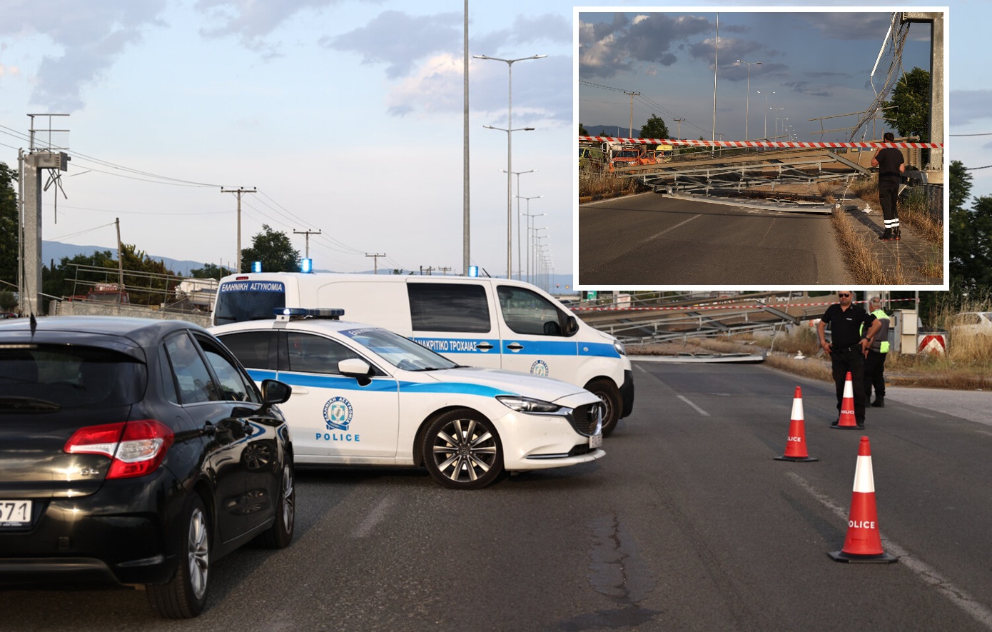 Λάρισα: Κατέρρευσε σιδερένια γέφυρα μετά από τροχαίο – Εξετάζεται αν τη χτύπησε φορτηγό