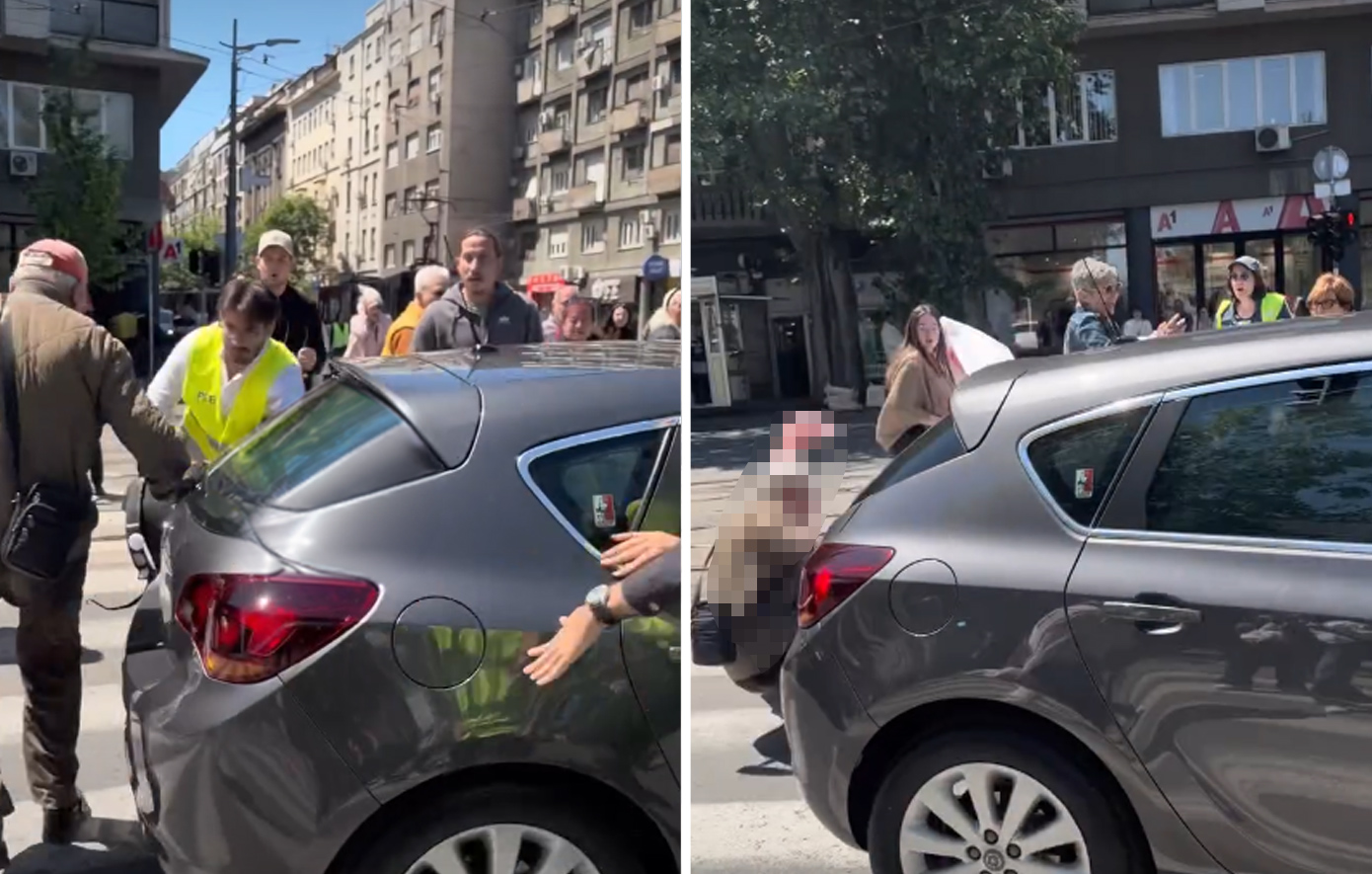 Σοκ στο Βελιγράδι: Αυτοκίνητο εμβόλισε συγκέντρωση για την τραγωδία στο Νόβι Σαντ και τραυμάτισε ηλικιωμένο &#8211; Δείτε το βίντεο