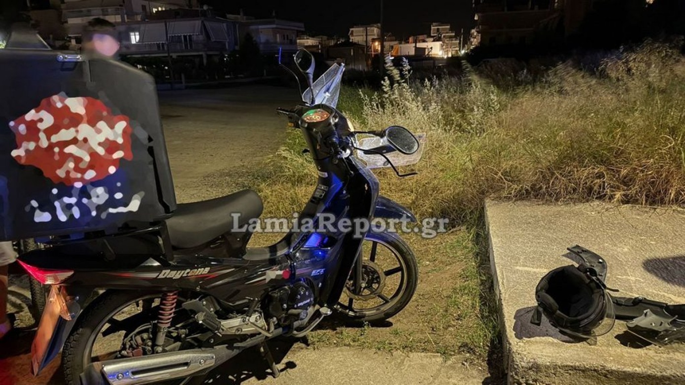 Τραυματίστηκε διανομέας σε σφοδρή σύγκρουση στην Λαμία