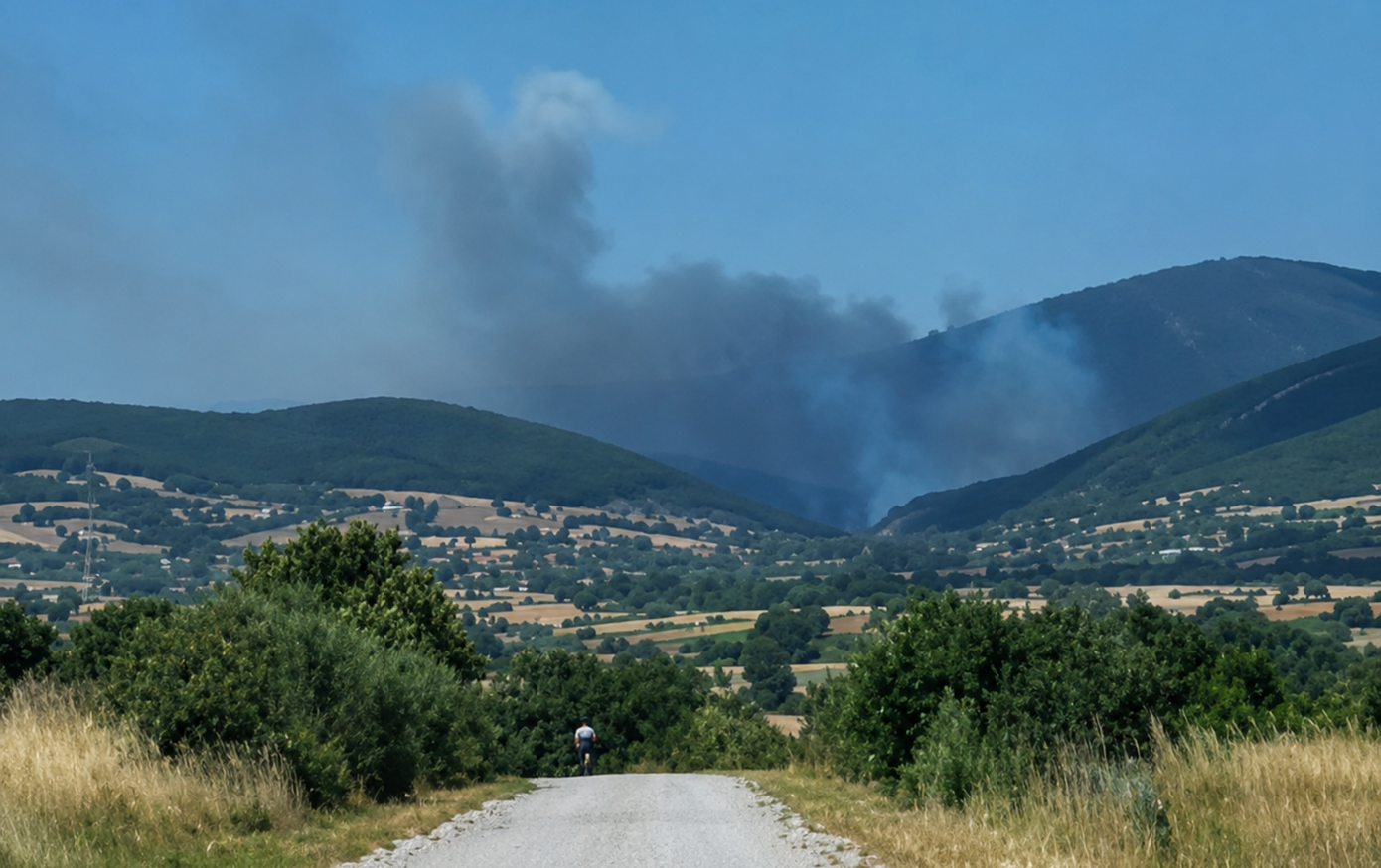 Πυρκαγιά στην Παλαιά Κρωβύλη Ροδόπης – Στη μάχη επίγειες και εναέριες δυνάμεις