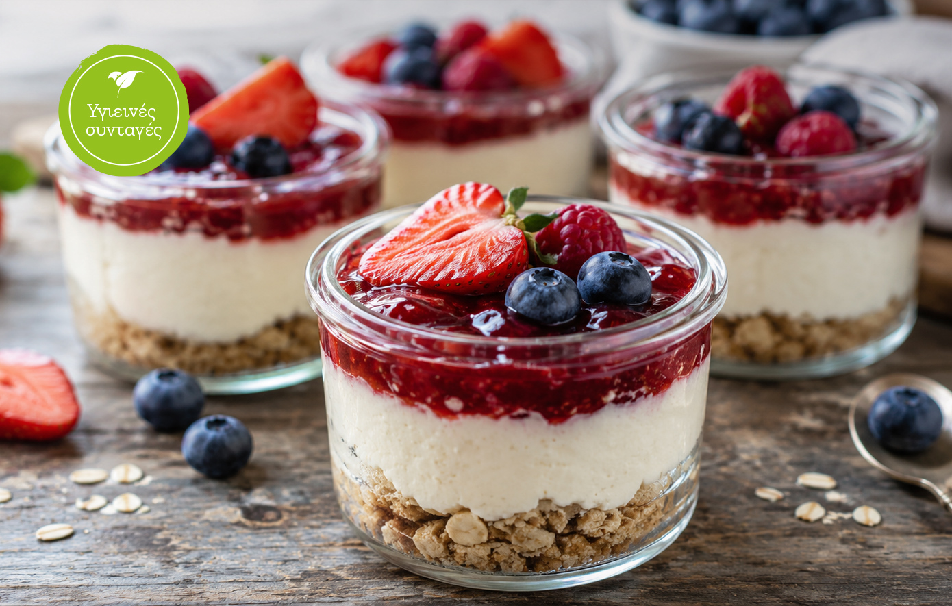 Υγιεινό mini cheesecake