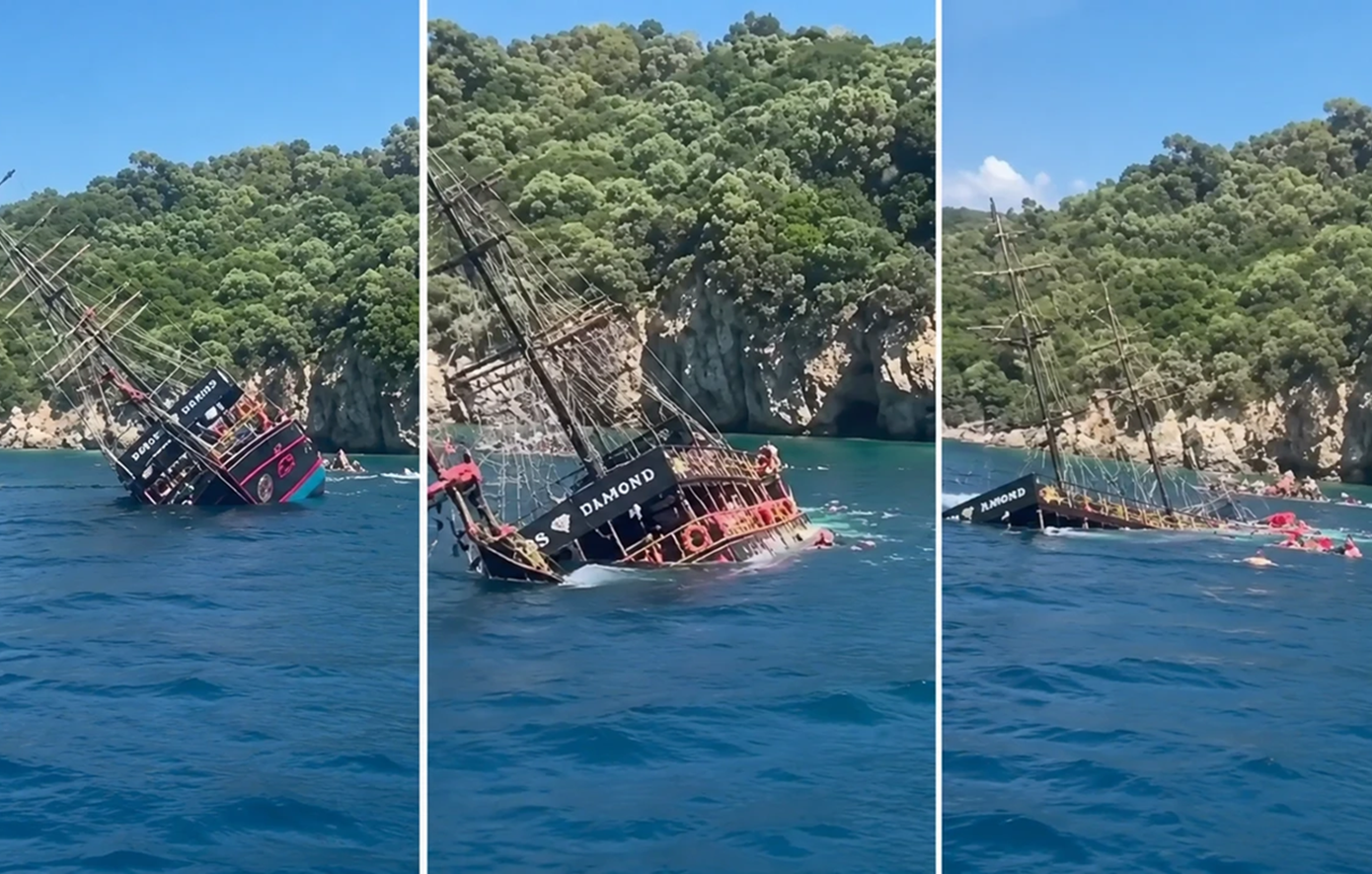 Τουρκία: Νέες εικόνες από το ασφυκτικά γεμάτο τουριστικό σκάφος που βυθίστηκε – Άρχισε η απομάκρυνσή του