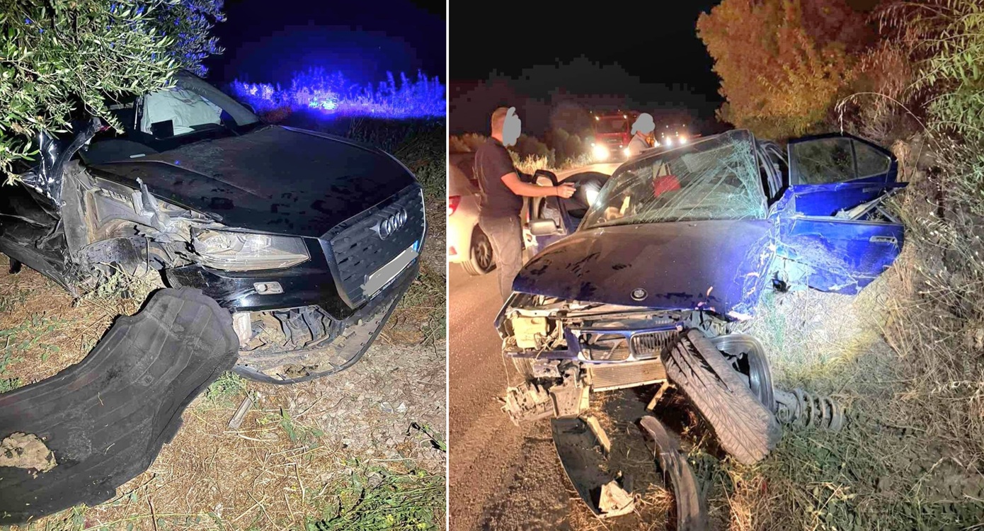 Ηράκλειο: Σφοδρή σύγκρουση δύο αυτοκινήτων στη Μεσαρά με τέσσερις τραυματίες &#8211; Δείτε φωτογραφίες