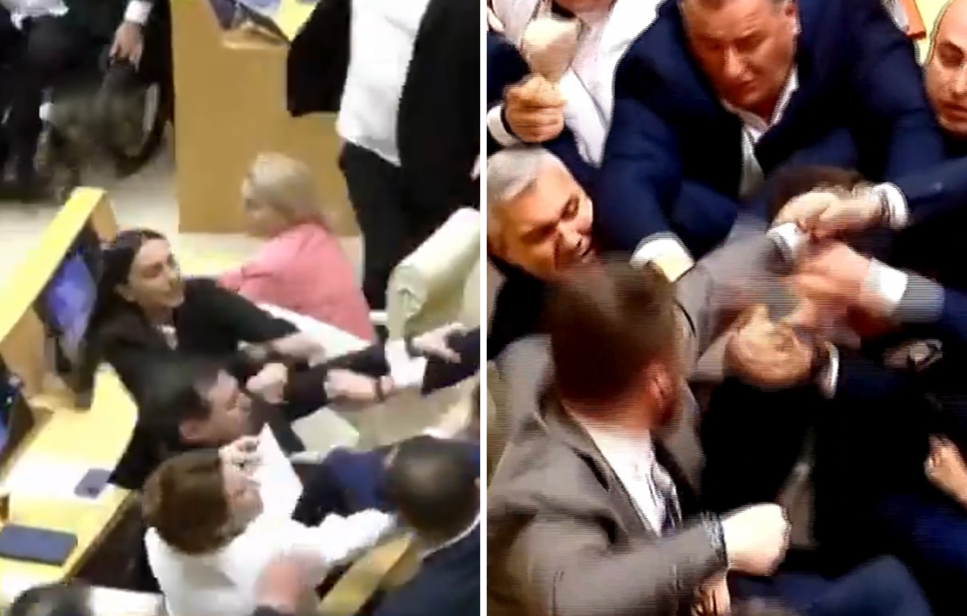 Χάος στο Κοινοβούλιο της Γεωργίας: Βουλευτές πιάστηκαν στα χέρια μέσα στην Ολομέλεια &#8211; Δείτε το βίντεο