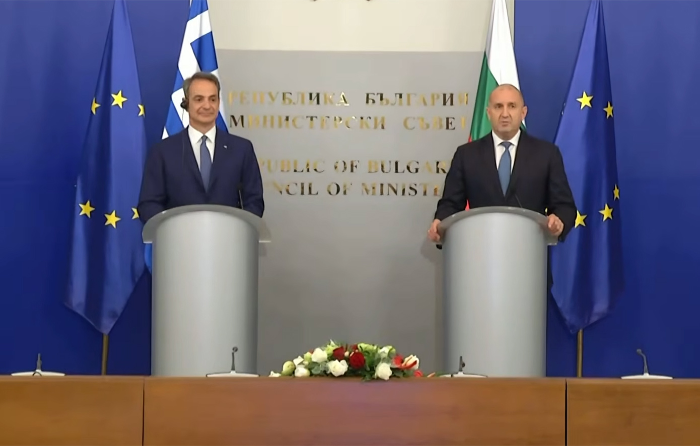 Οι κοινές δηλώσεις Μητσοτάκη και του πρωθυπουργού της Βουλγαρίας, Ρούμεν Ράντεφ