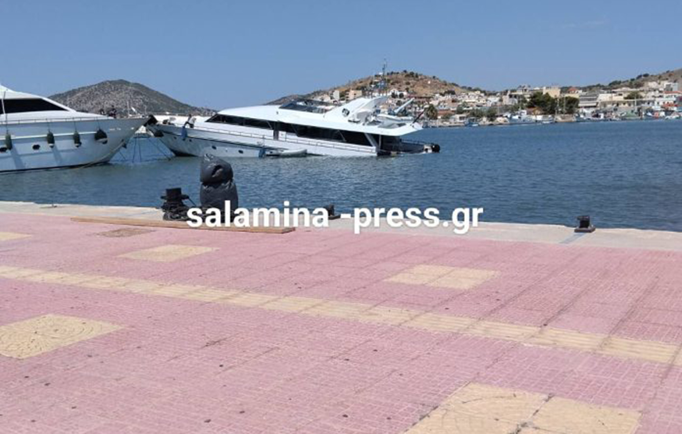 Συναγερμός στη Σαλαμίνα: Βυθίζεται σκάφος στη Μαρίνα Βουρκαρίου, δείτε βίντεο