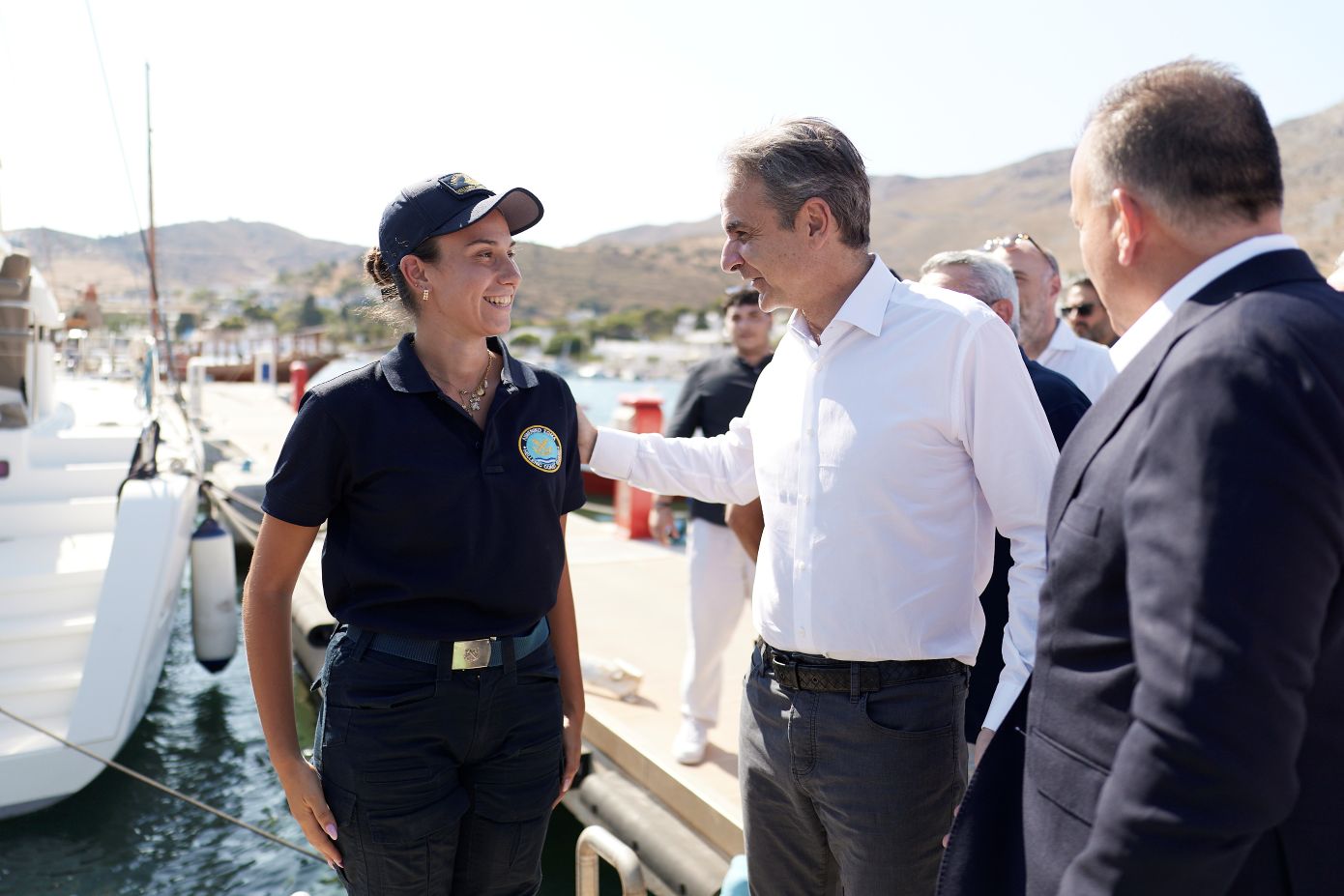 Μητσοτάκης από Αγαθονήσι: Θα εμποδίσουμε τους άθλιους διακινητές να εκμεταλλεύονται απελπισμένους